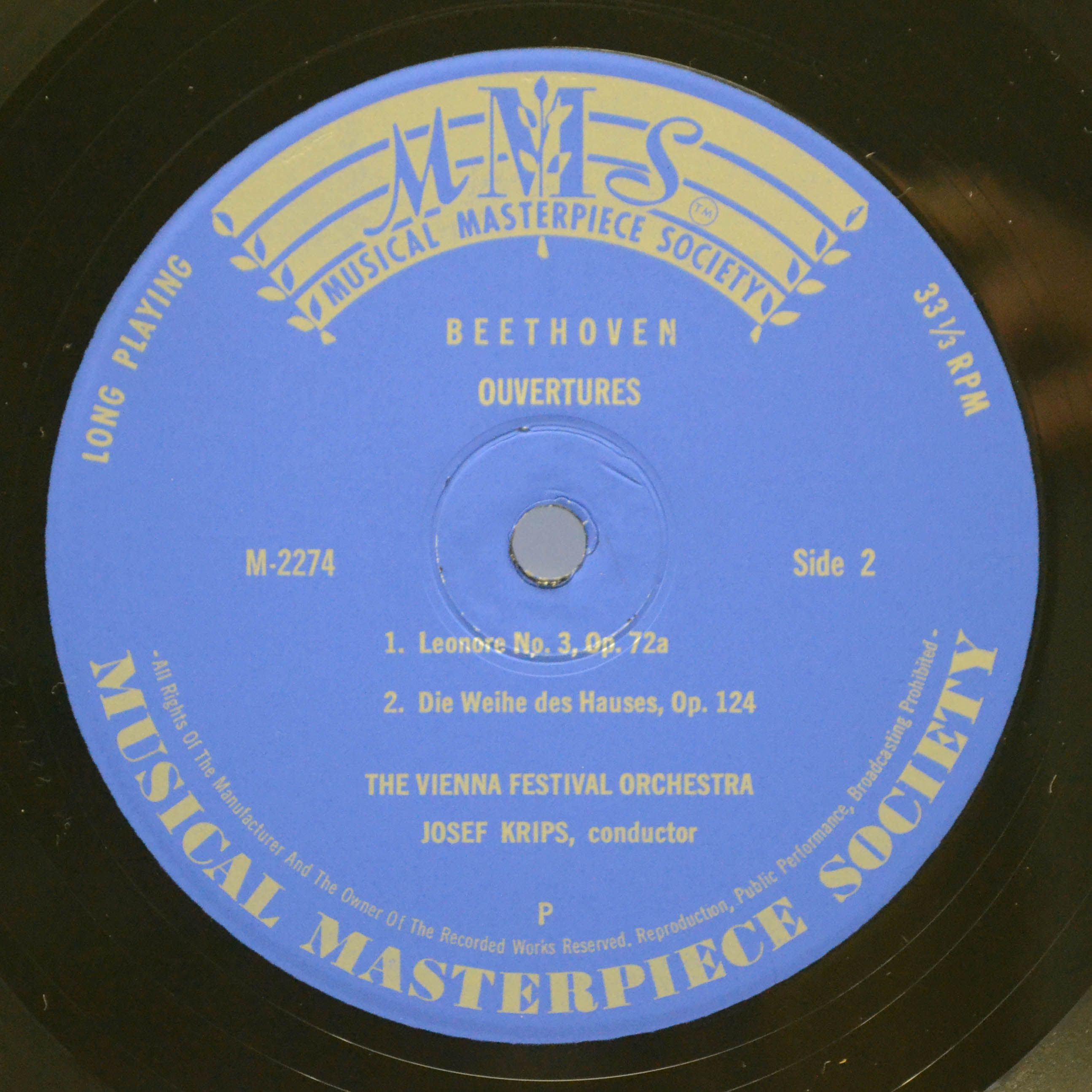 Beethoven - Wiener Festspielorchester, Josef Krips — Ouvertüren: Fidelio / Egmont / Coriolan / Leonore Nr. 3 / Die Weihe Des Hauses, 1966