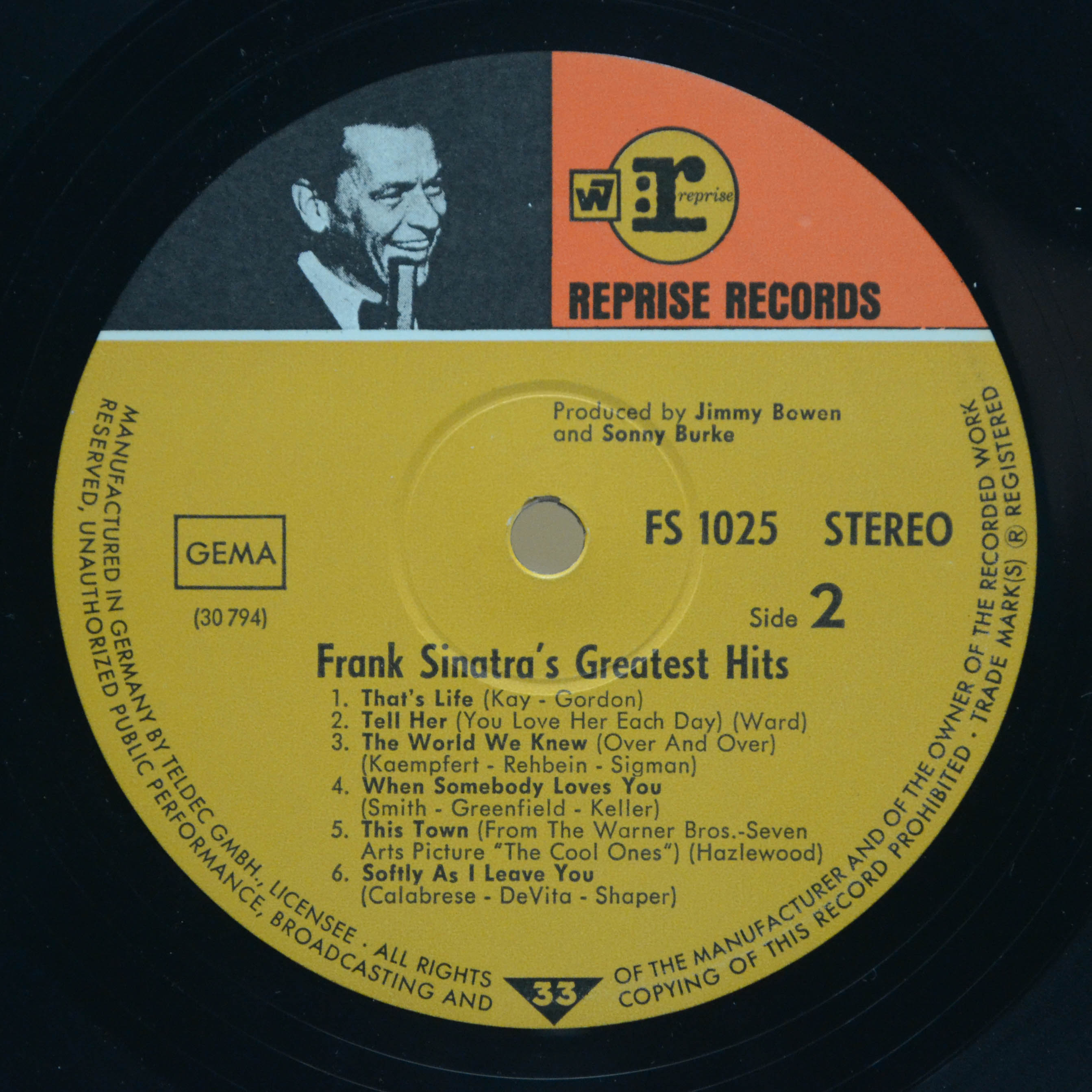 Frank Sinatra — Frank Sinatra's Greatest Hits!, 1968