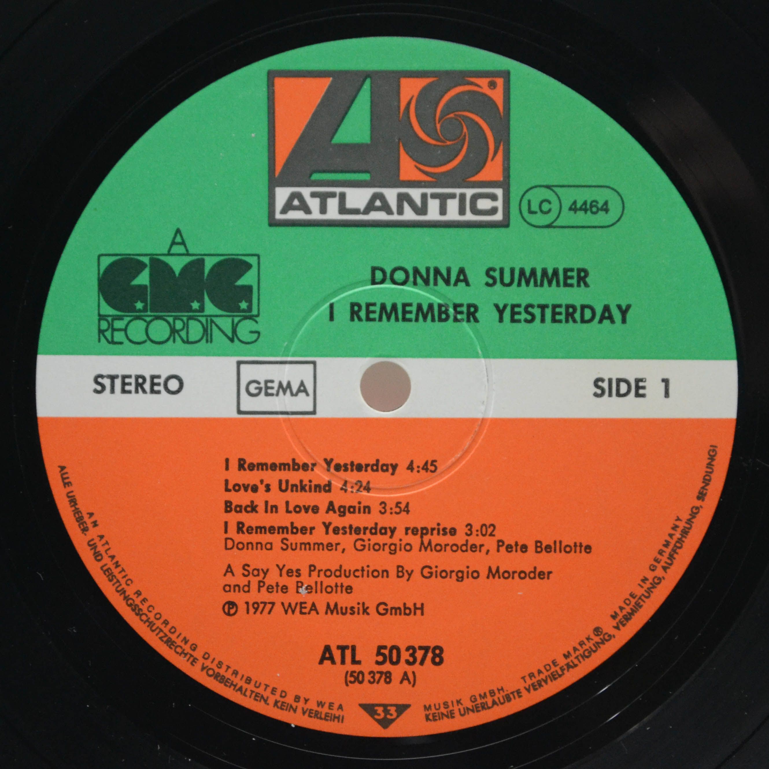 Donna Summer — I Remember Yesterday, 1977