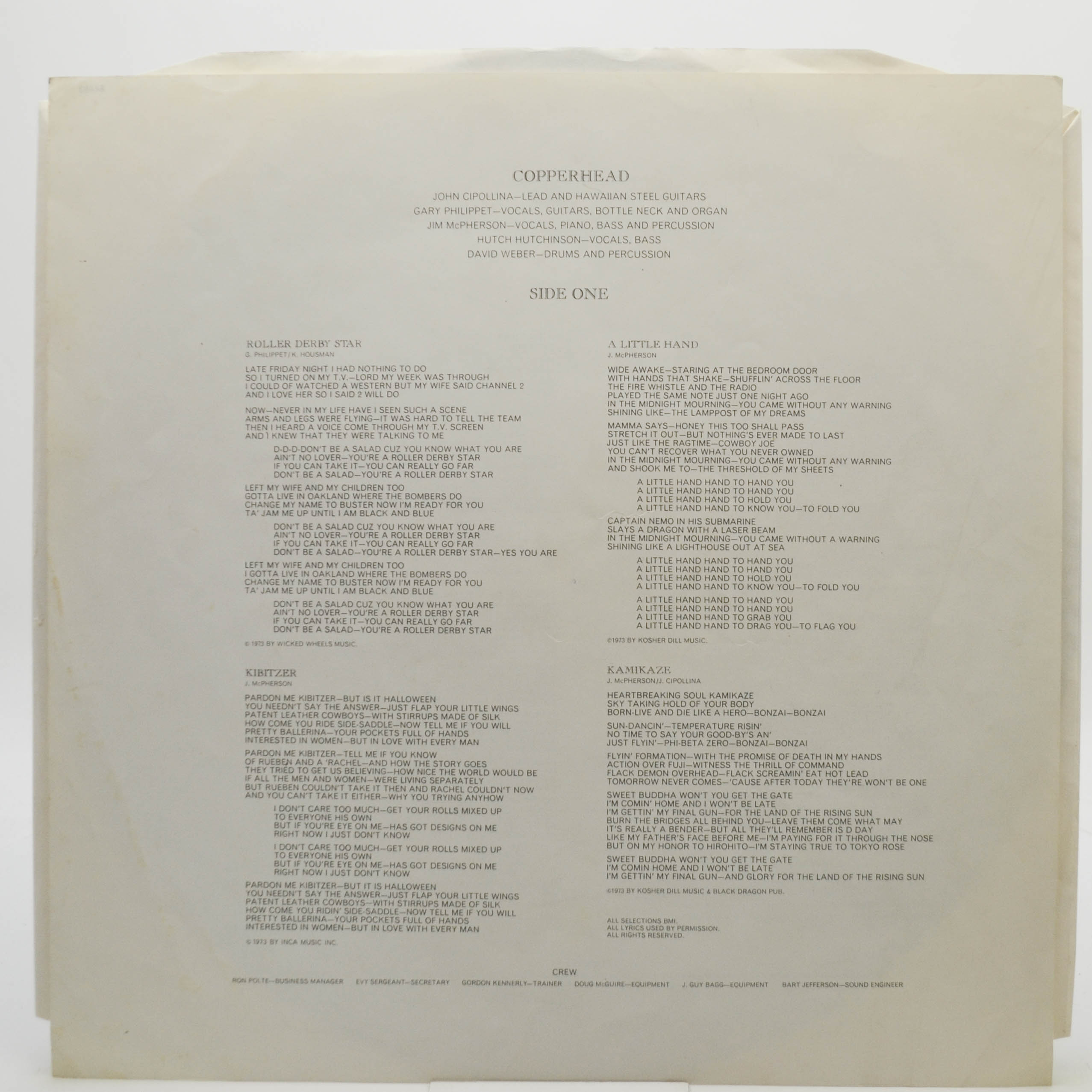 Copperhead — Copperhead, 1973