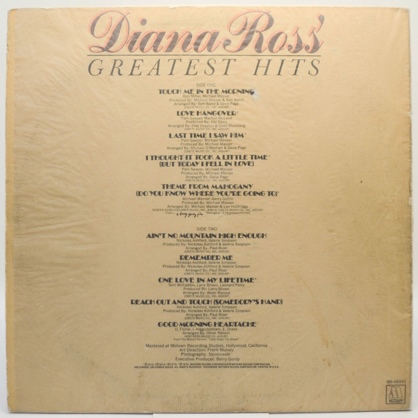 Diana Ross — Diana Ross' Greatest Hits (USA), 1976