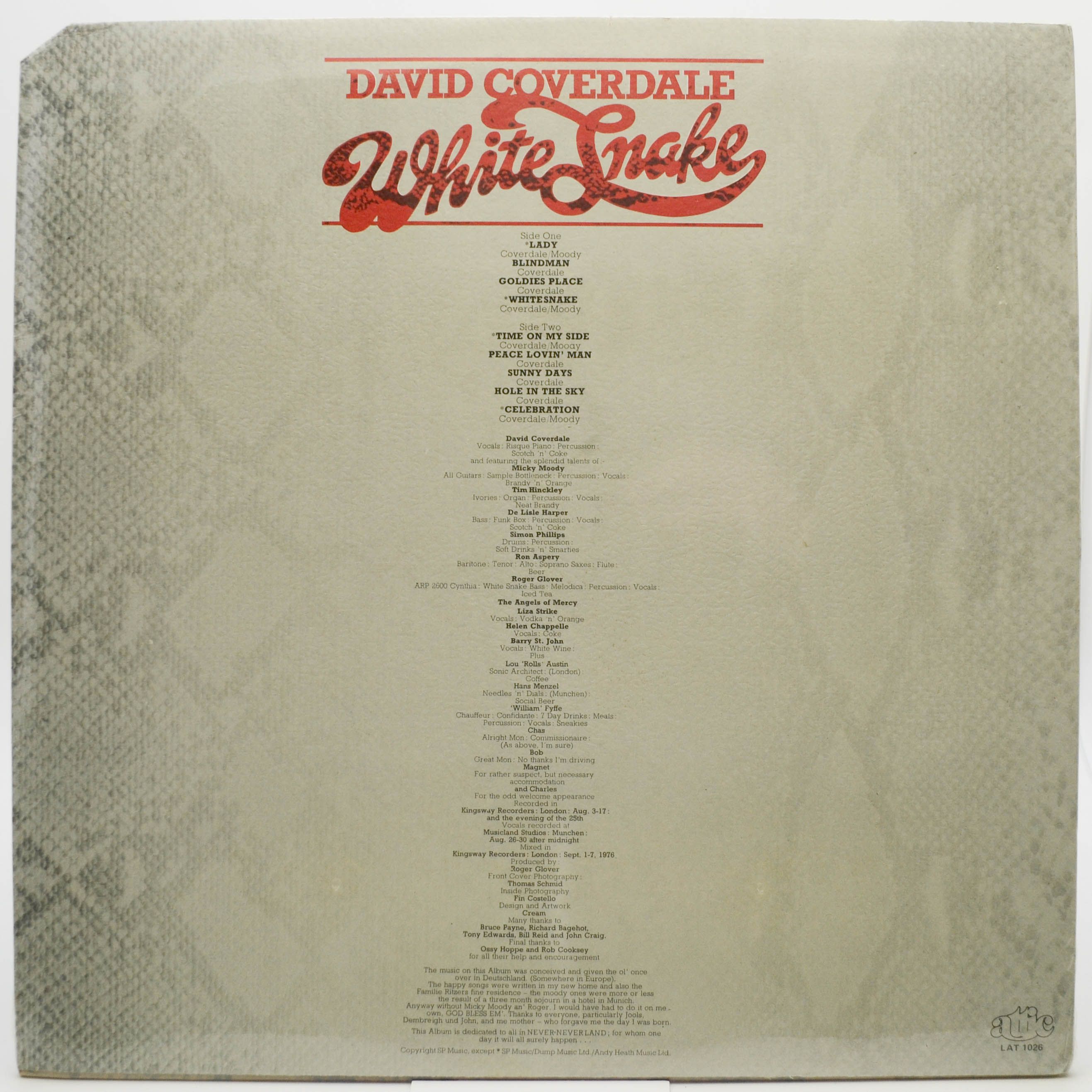 David Coverdale — White Snake, 1977
