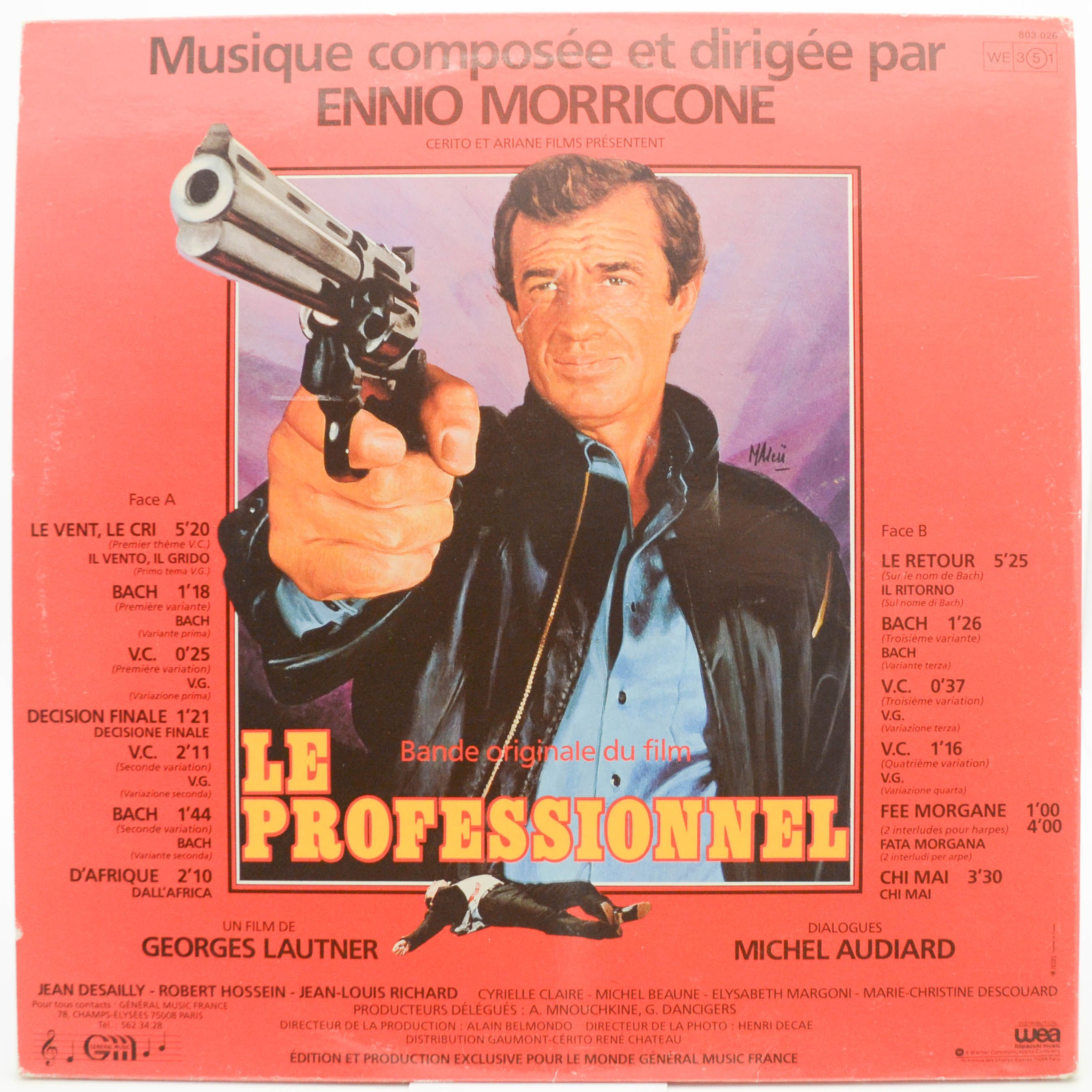 Ennio Morricone — Le Professionnel (Bande Originale Du Film) (1-st, France), 1981