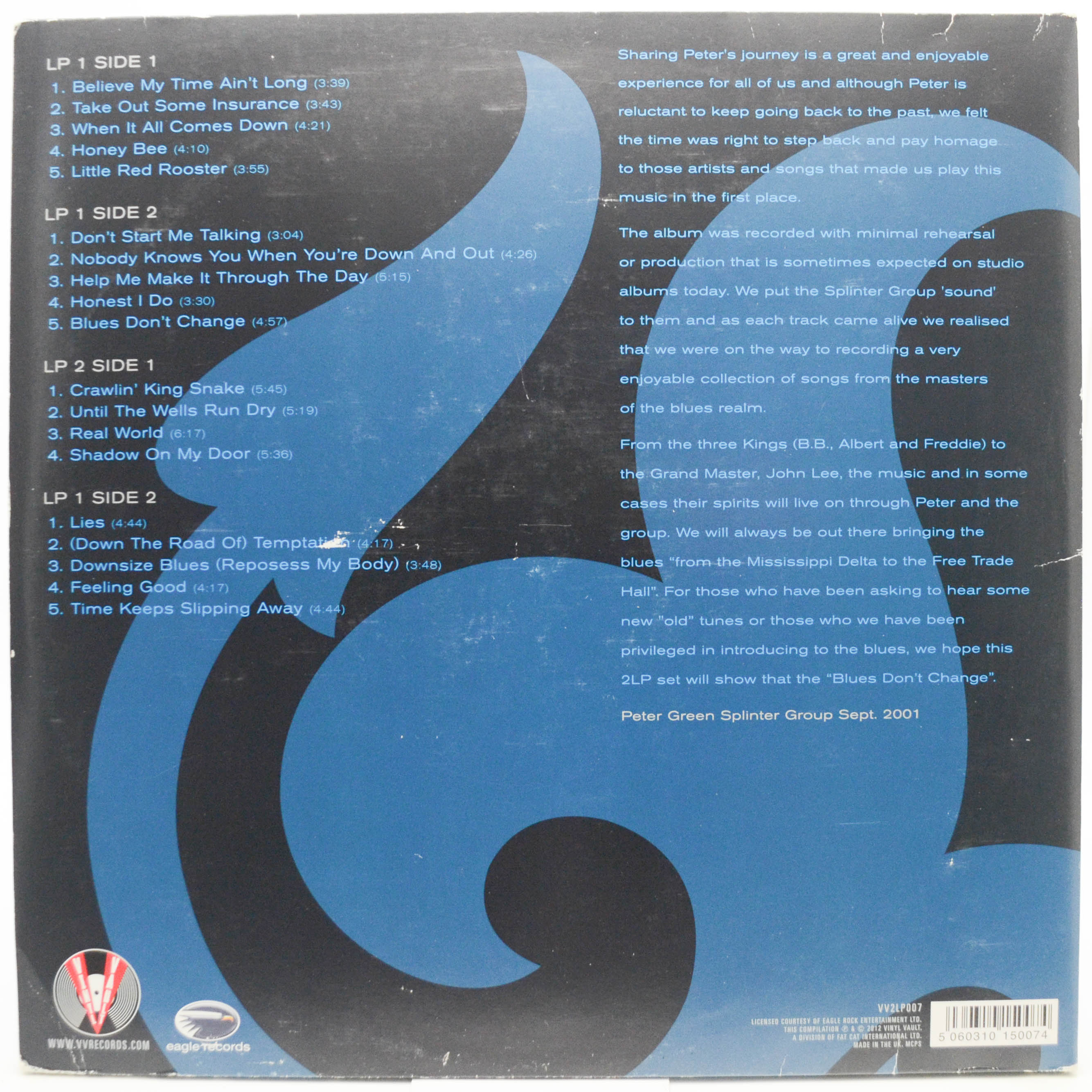 Peter Green Splinter Group — Blues Don't Change (2LP), 2001