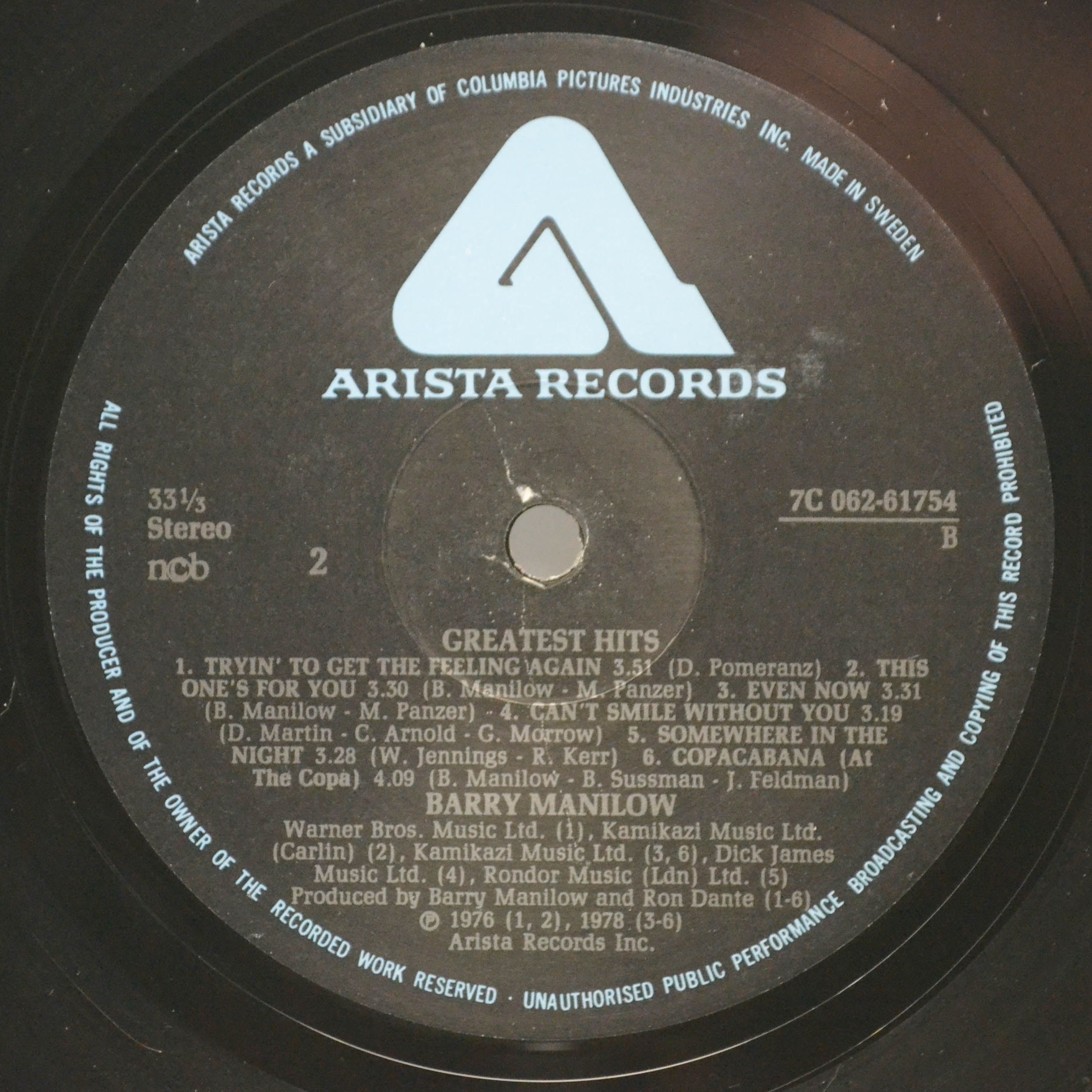 Barry Manilow — Greatest Hits, 1978