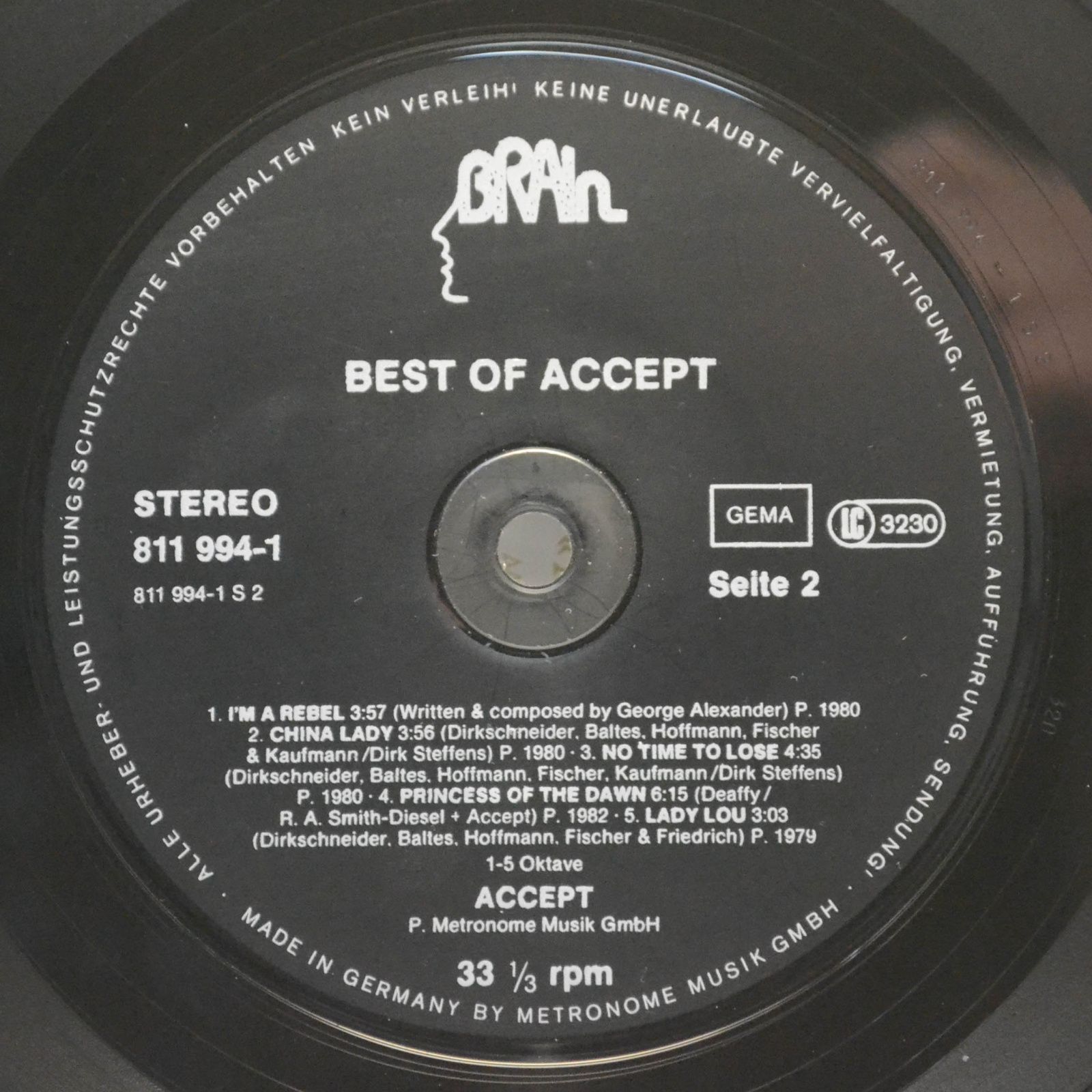 Accept — Best Of Accept (1-st, Germany), 1983