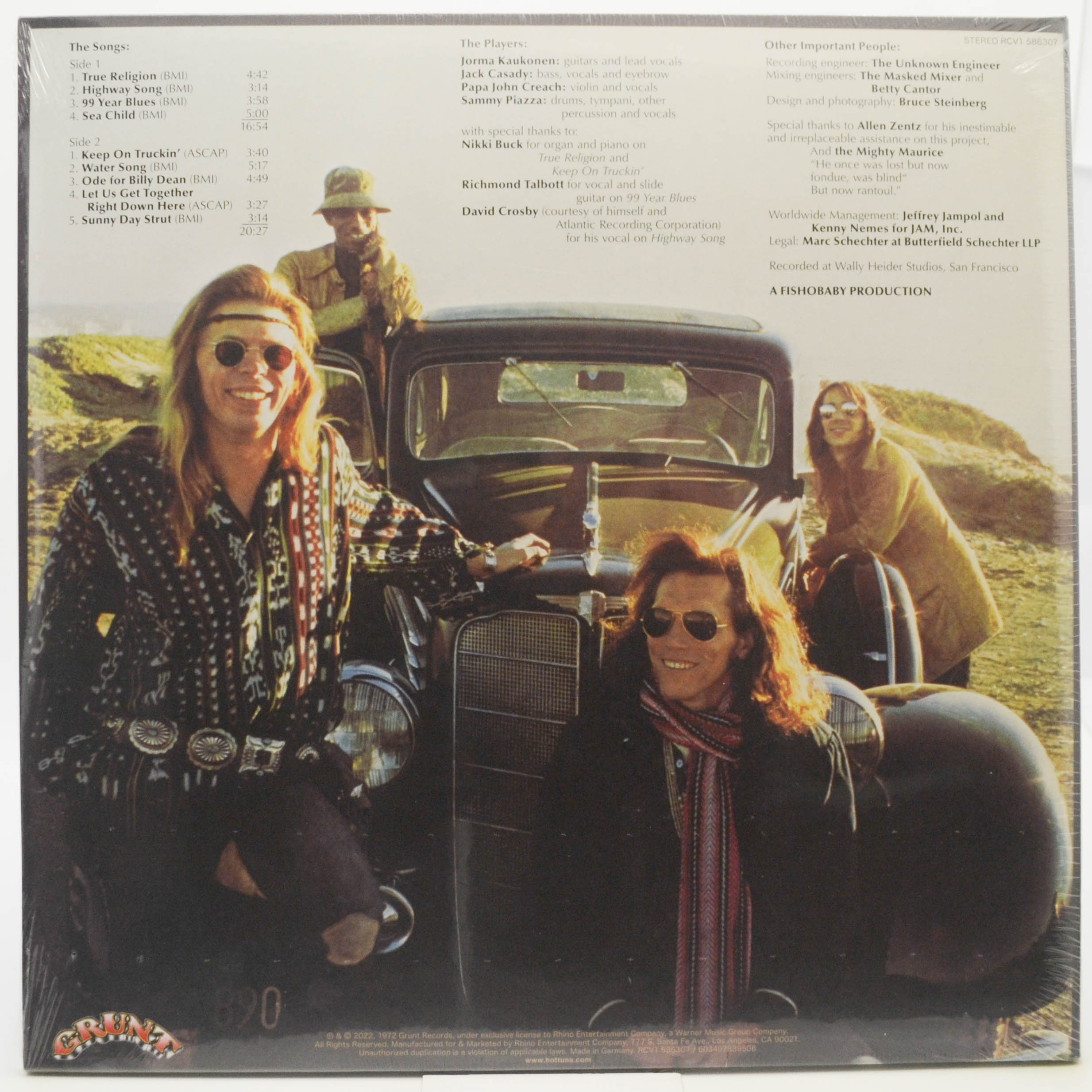 Виниловая пластинка Hot Tuna — Burgers, 1972