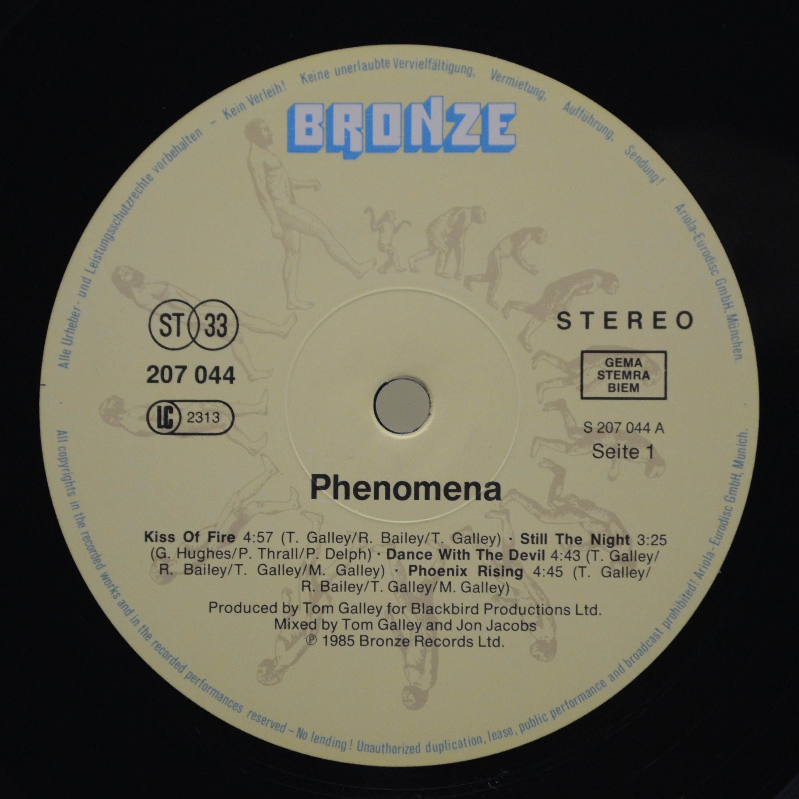 Phenomena — Phenomena (booklet), 1985
