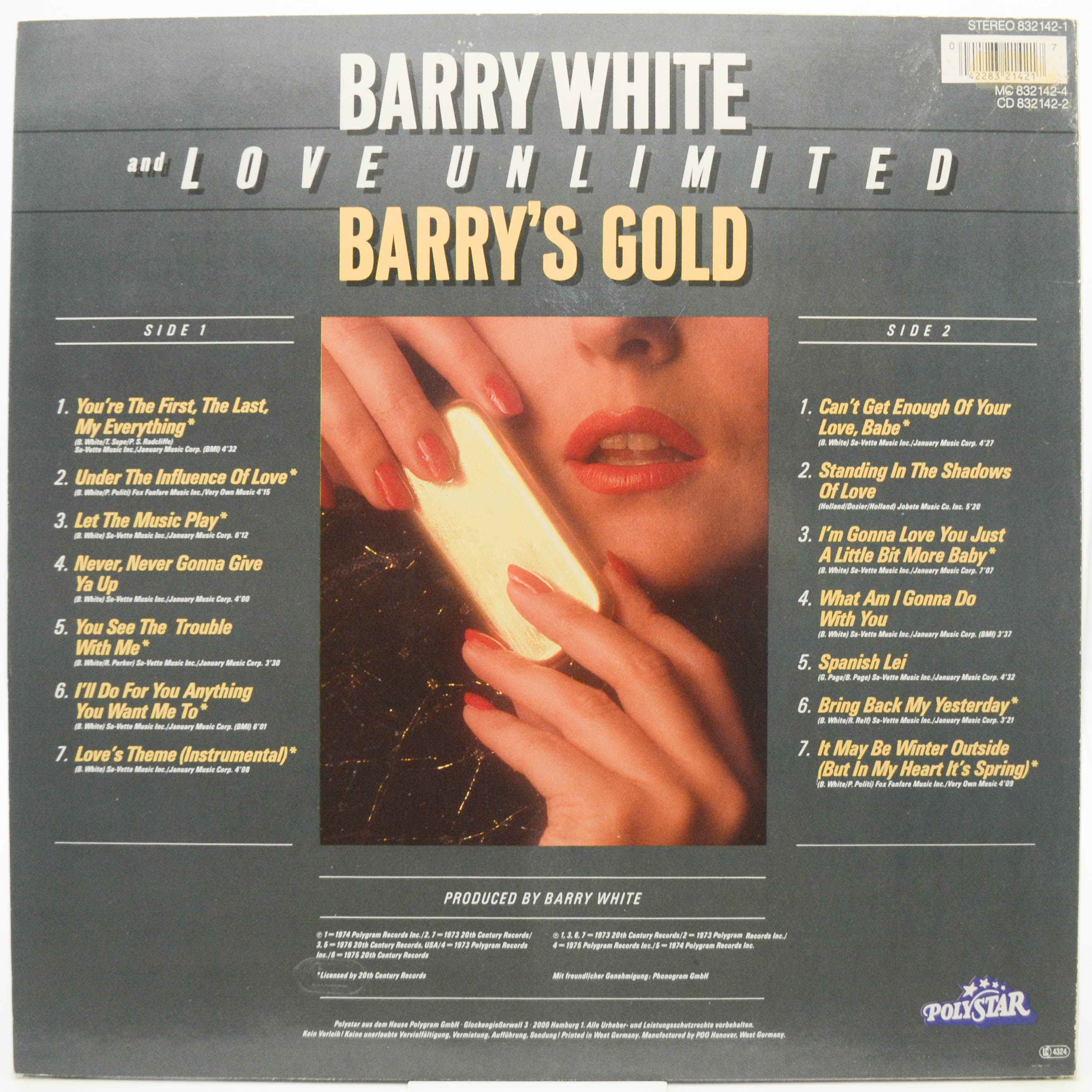 Barry White And Love Unlimited — Barry's Gold, 1988