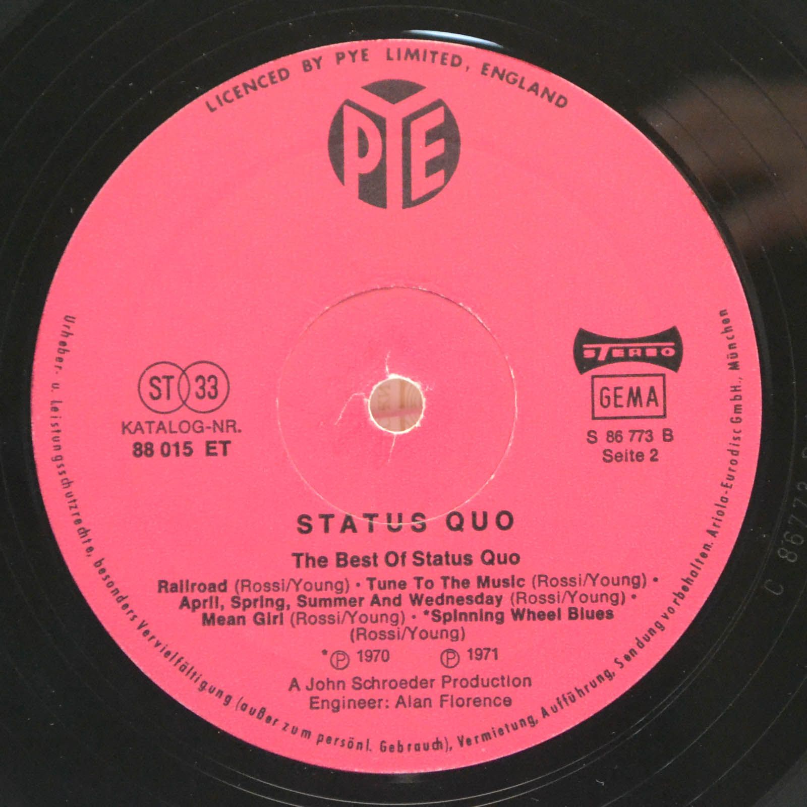 Status Quo — The Best Of Status Quo, 1971