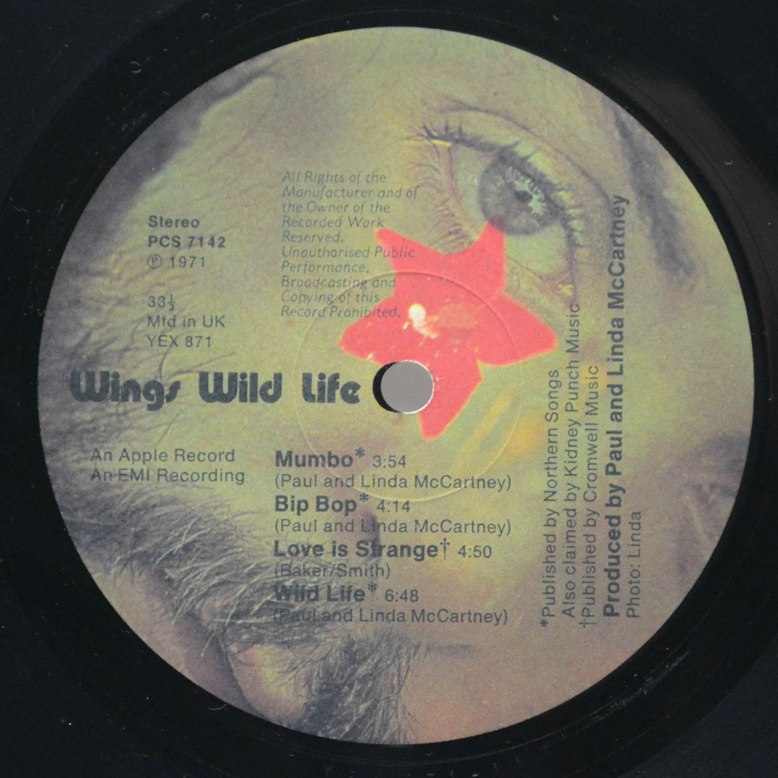 Wings — Wild Life (1-st, UK), 1971