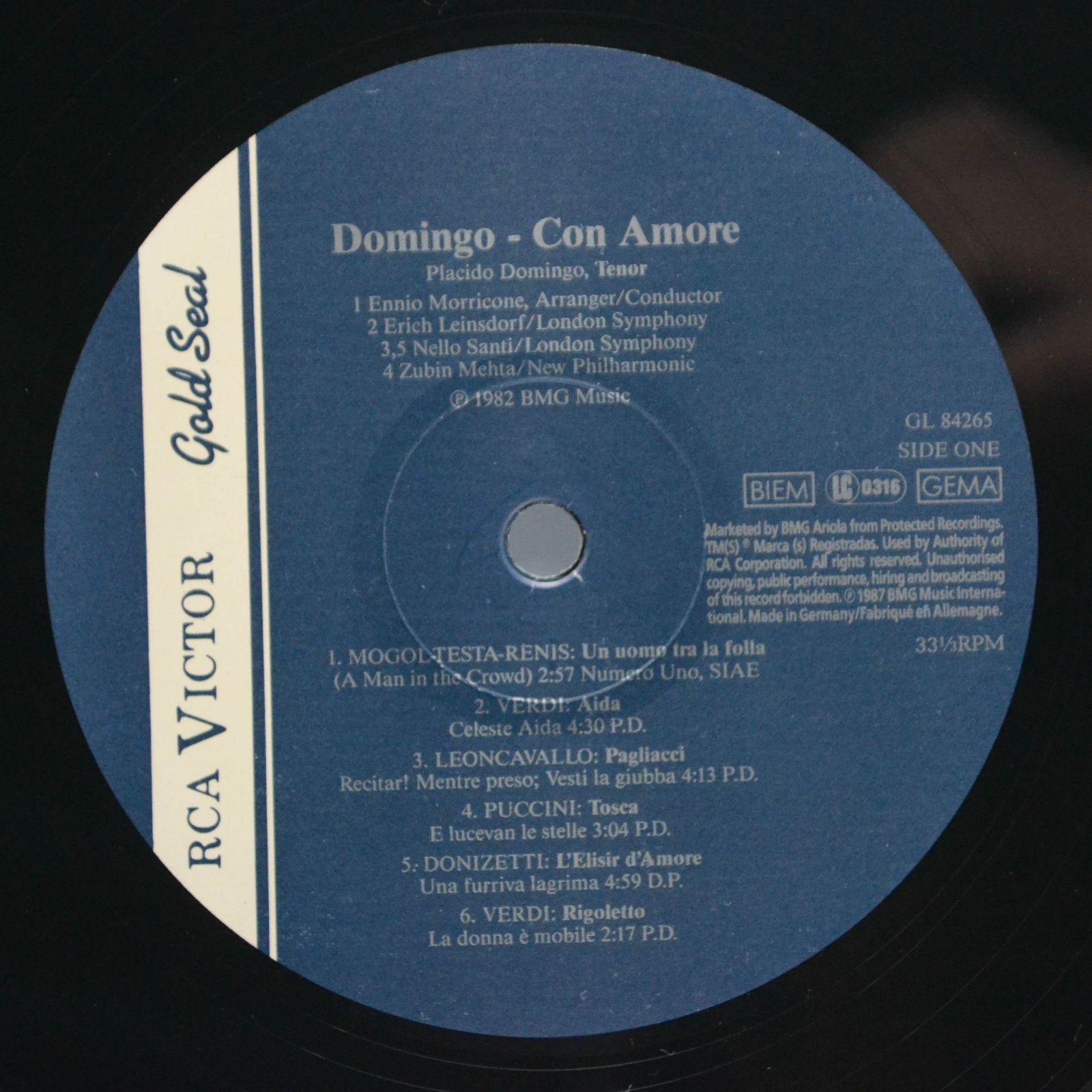 Placido Domingo — Domingo: Con Amore, 1988