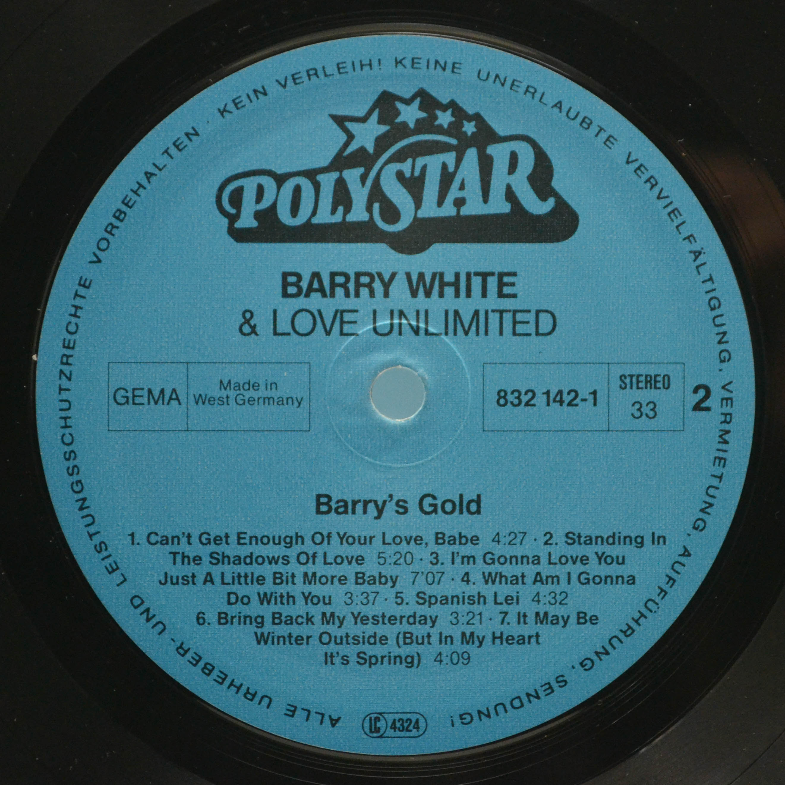 Barry White And Love Unlimited — Barry's Gold, 1988
