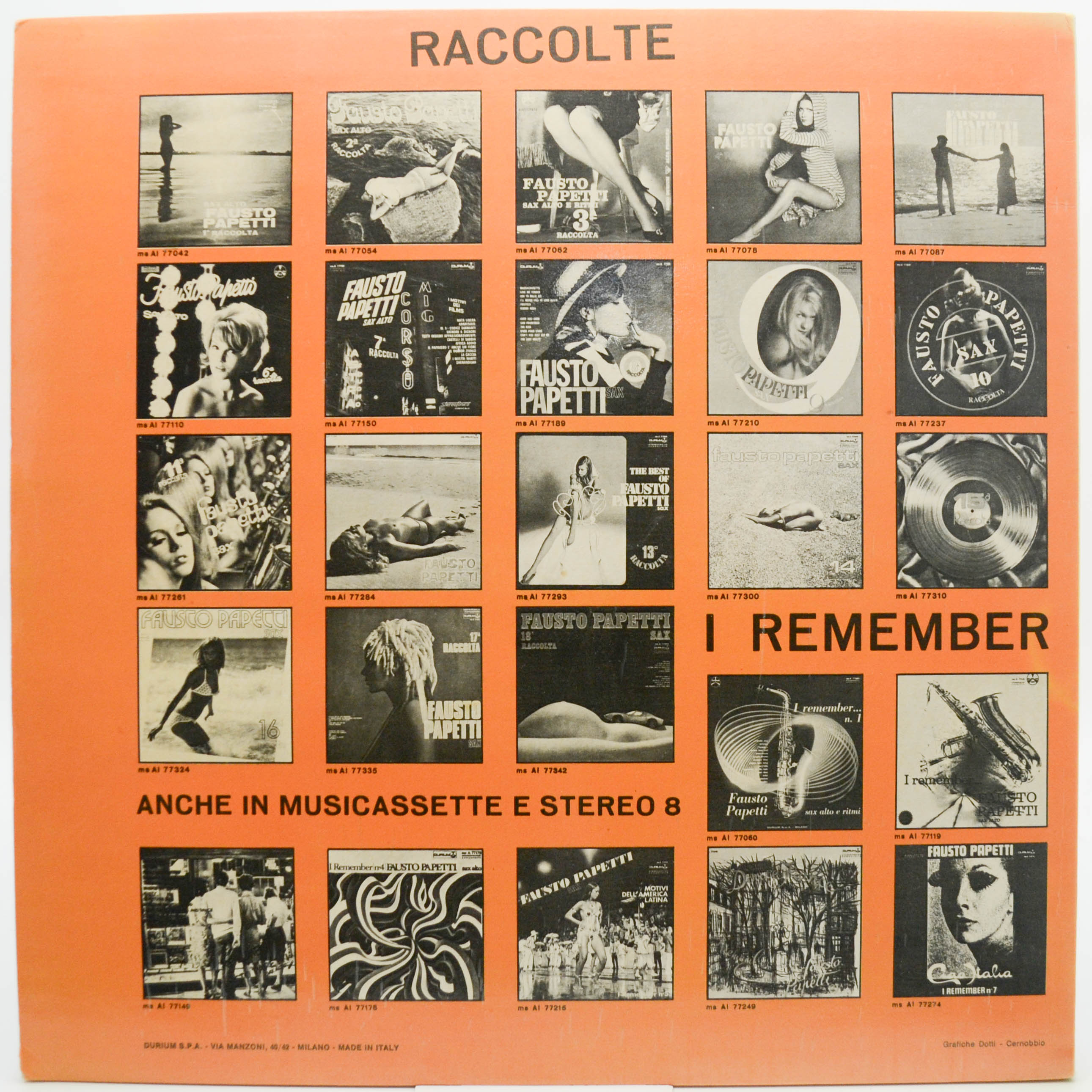 Fausto Papetti — 19ª Raccolta (1-st, Italy), 1974