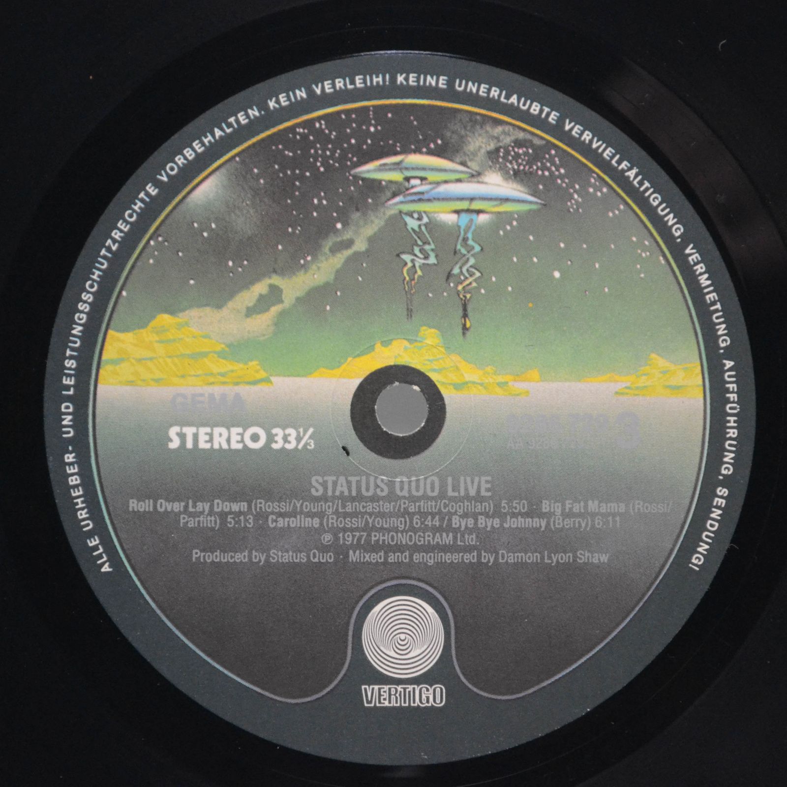 Status Quo — Live (2LP, poster), 1977
