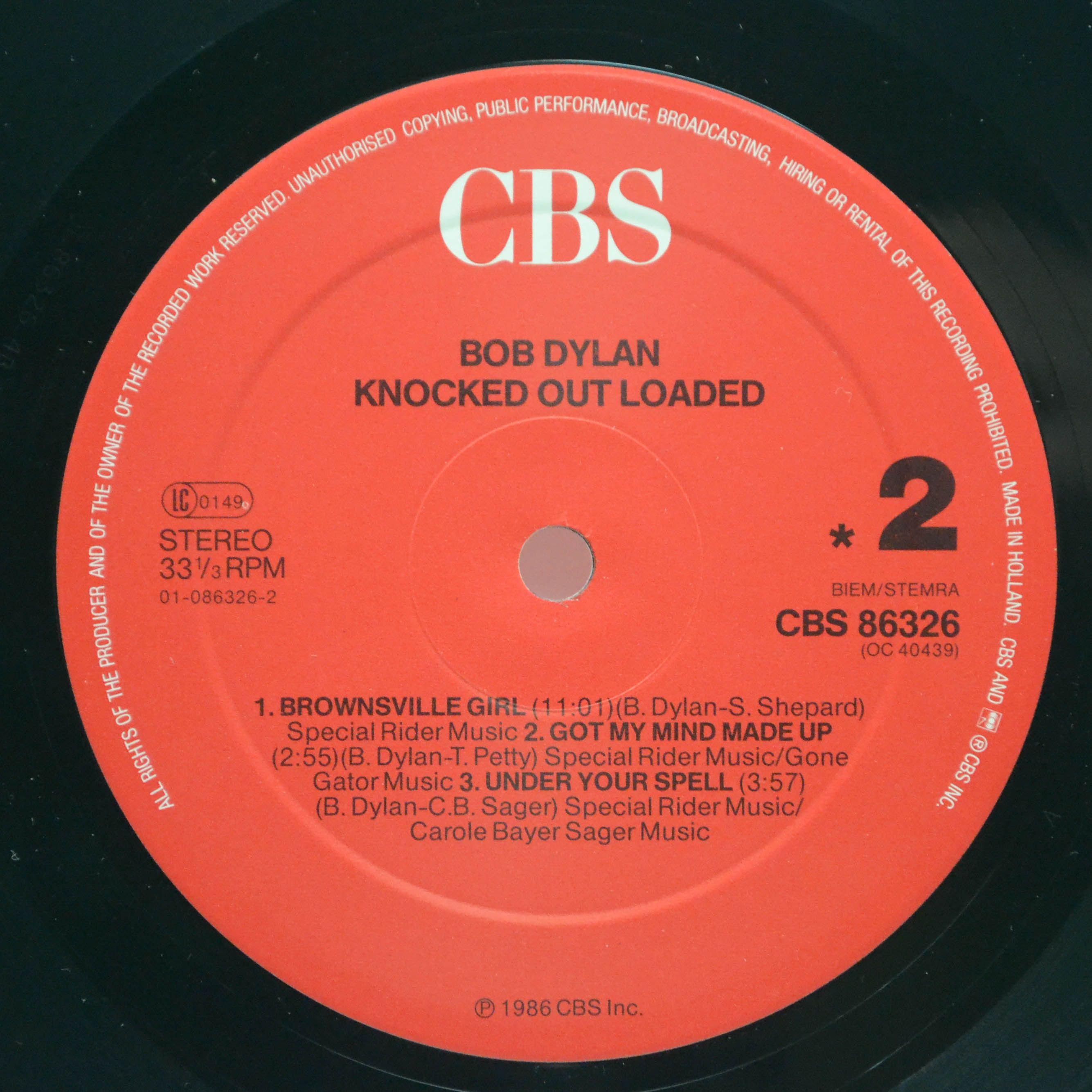 Bob Dylan — Knocked Out Loaded, 1986