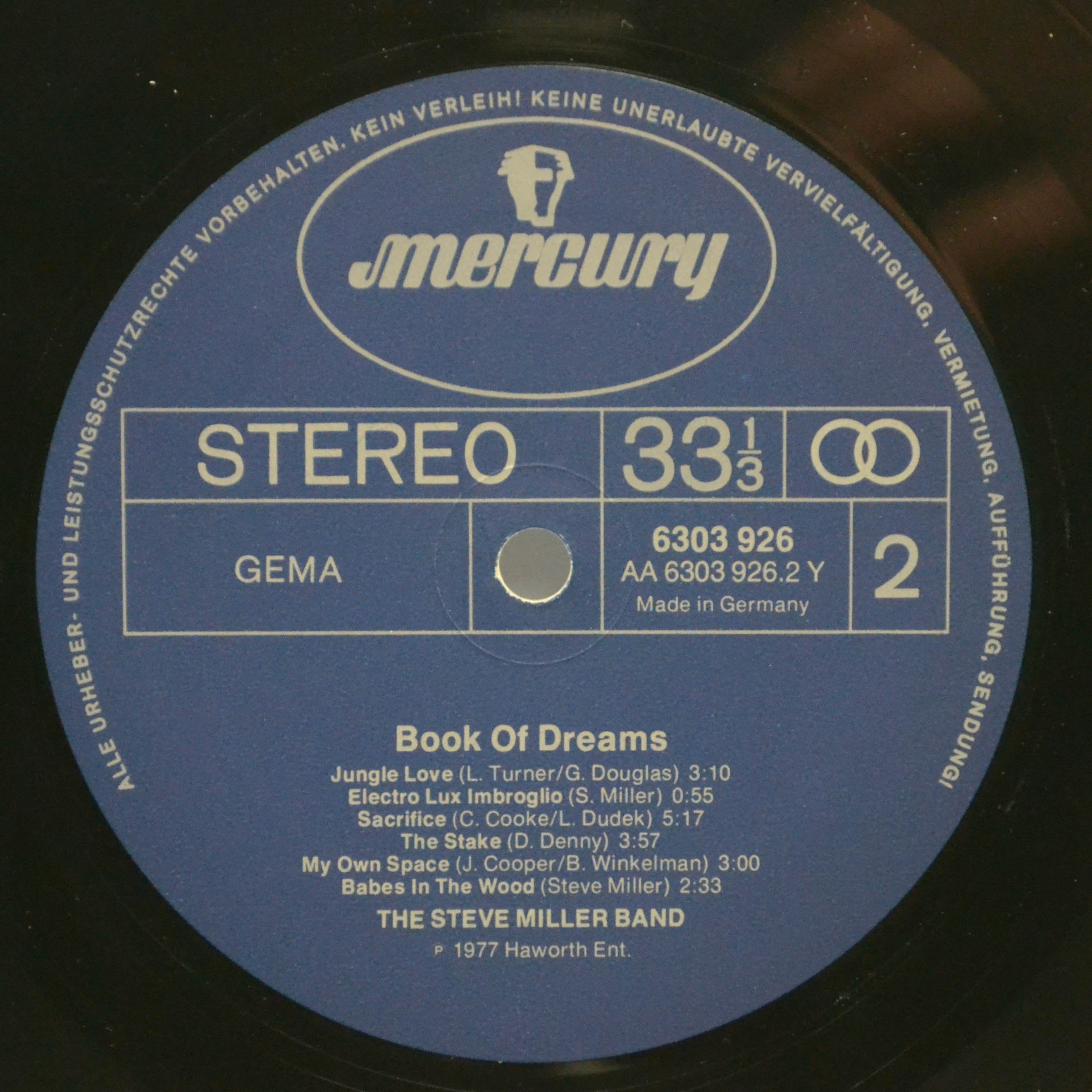 Steve Miller Band — Book Of Dreams, 1977