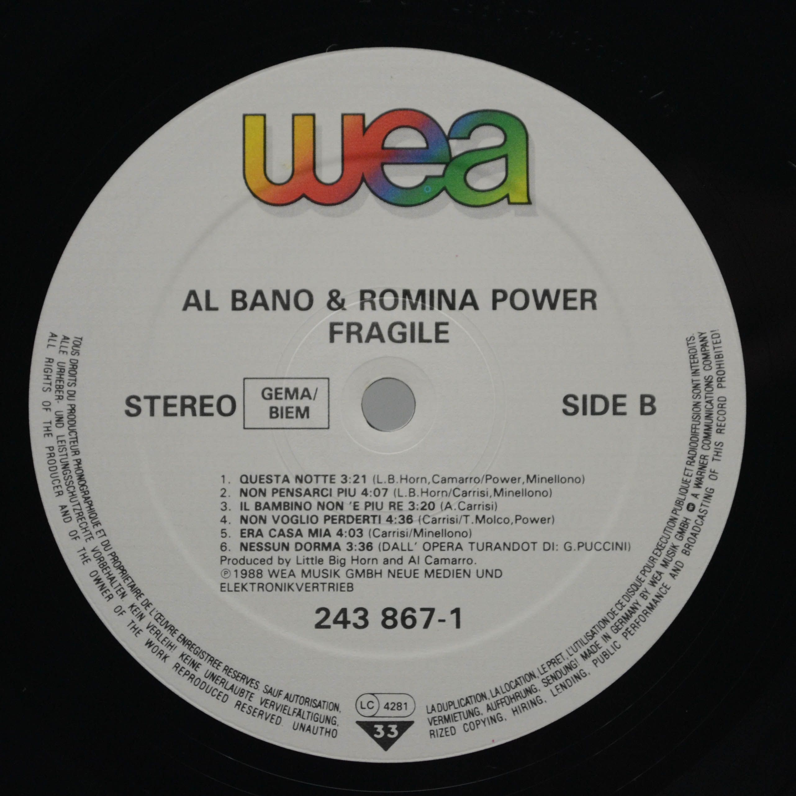 Al Bano & Romina Power — Fragile, 1988