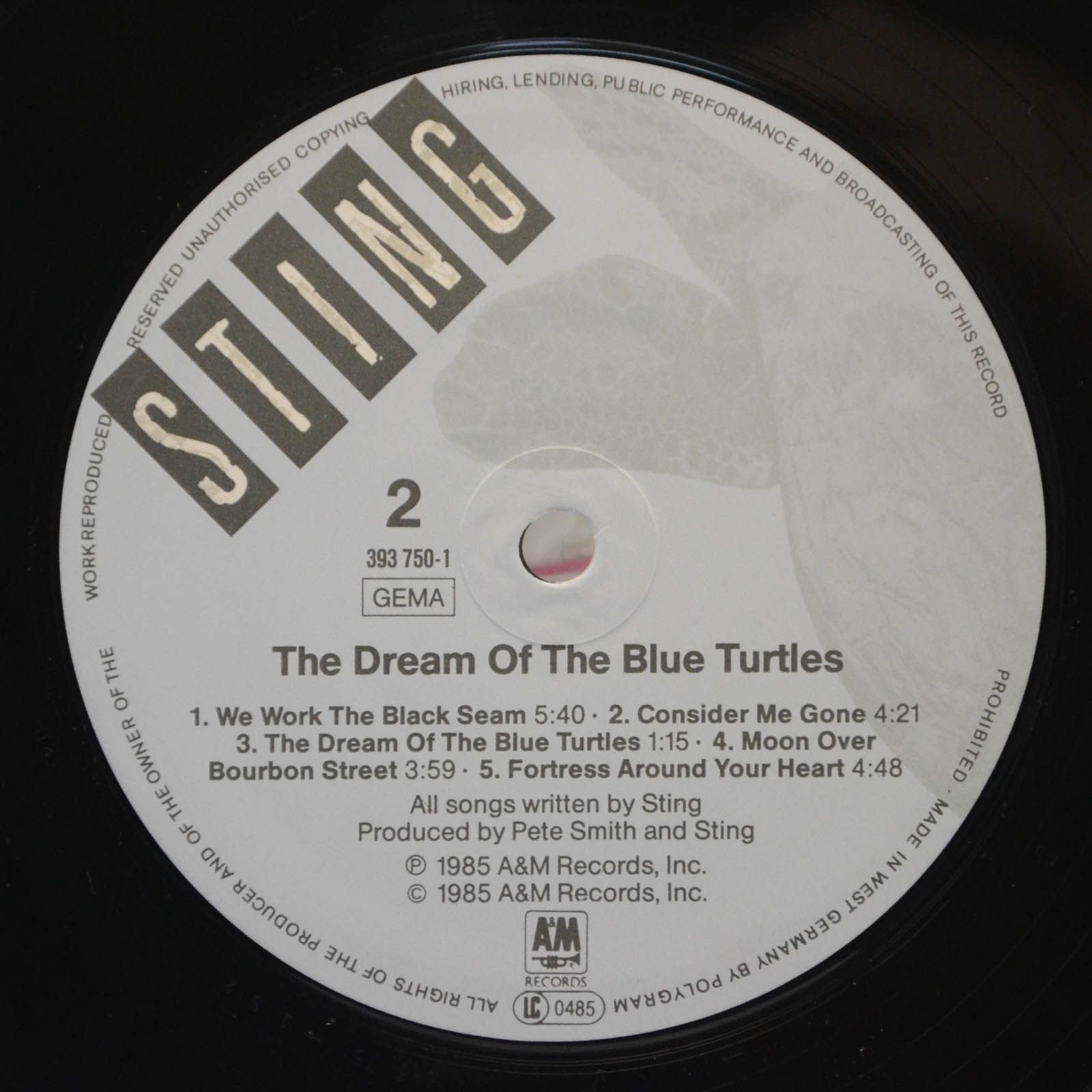 Sting — The Dream Of The Blue Turtles, 1985