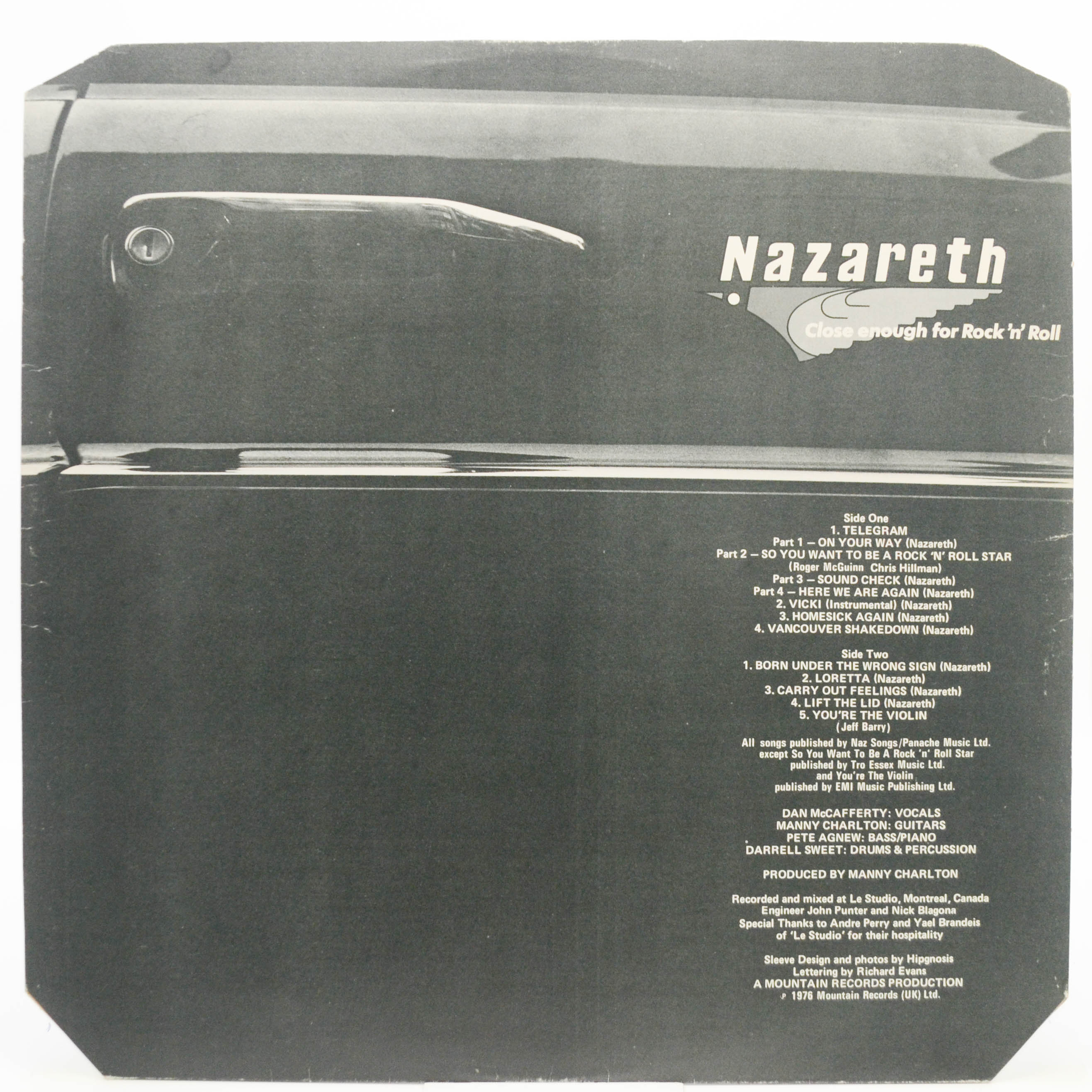 Nazareth — Close Enough For Rock 'N' Roll (1-st, UK), 1976