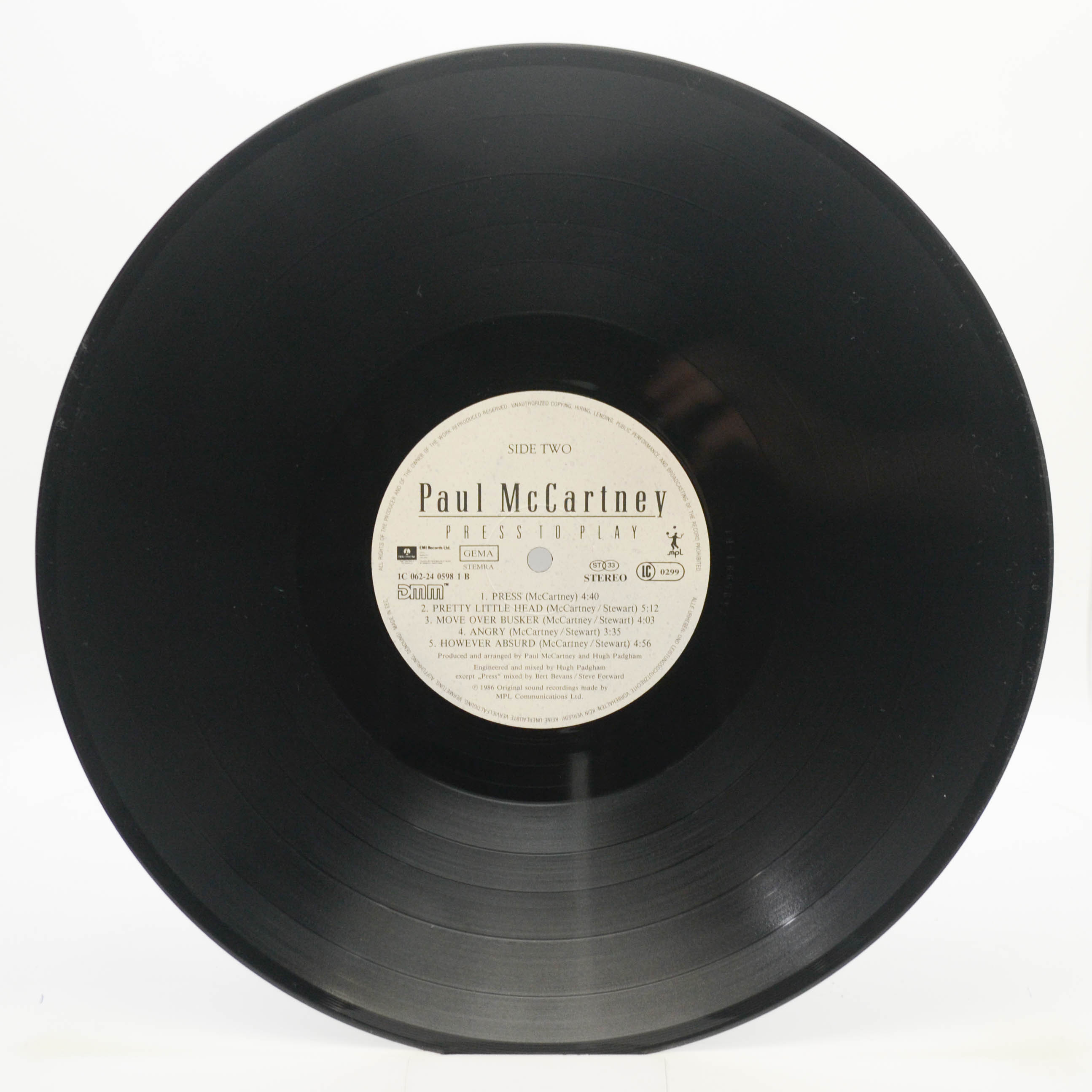 Paul McCartney — Press To Play, 1986