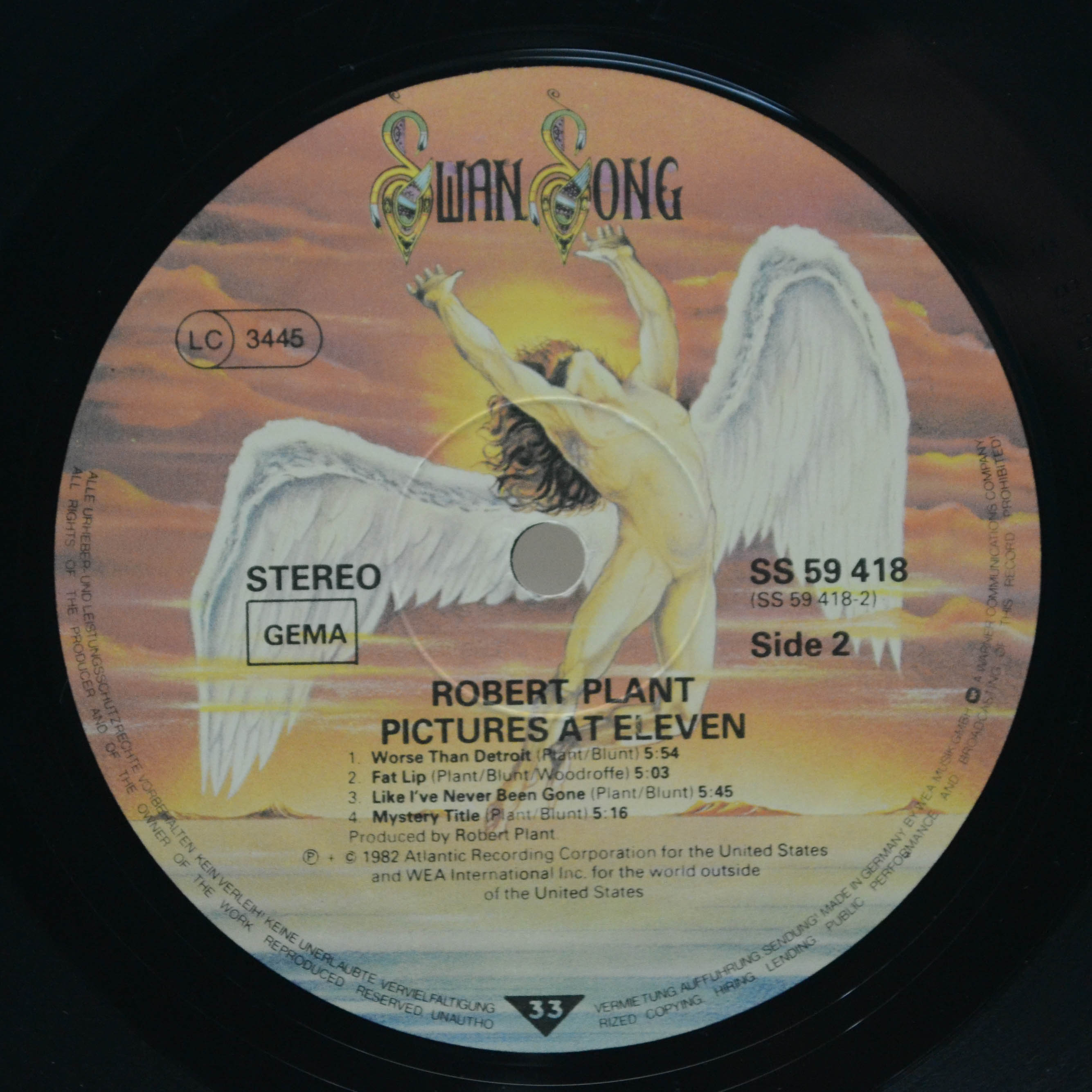 Виниловая пластинка Robert Plant — Pictures At Eleven, 1982