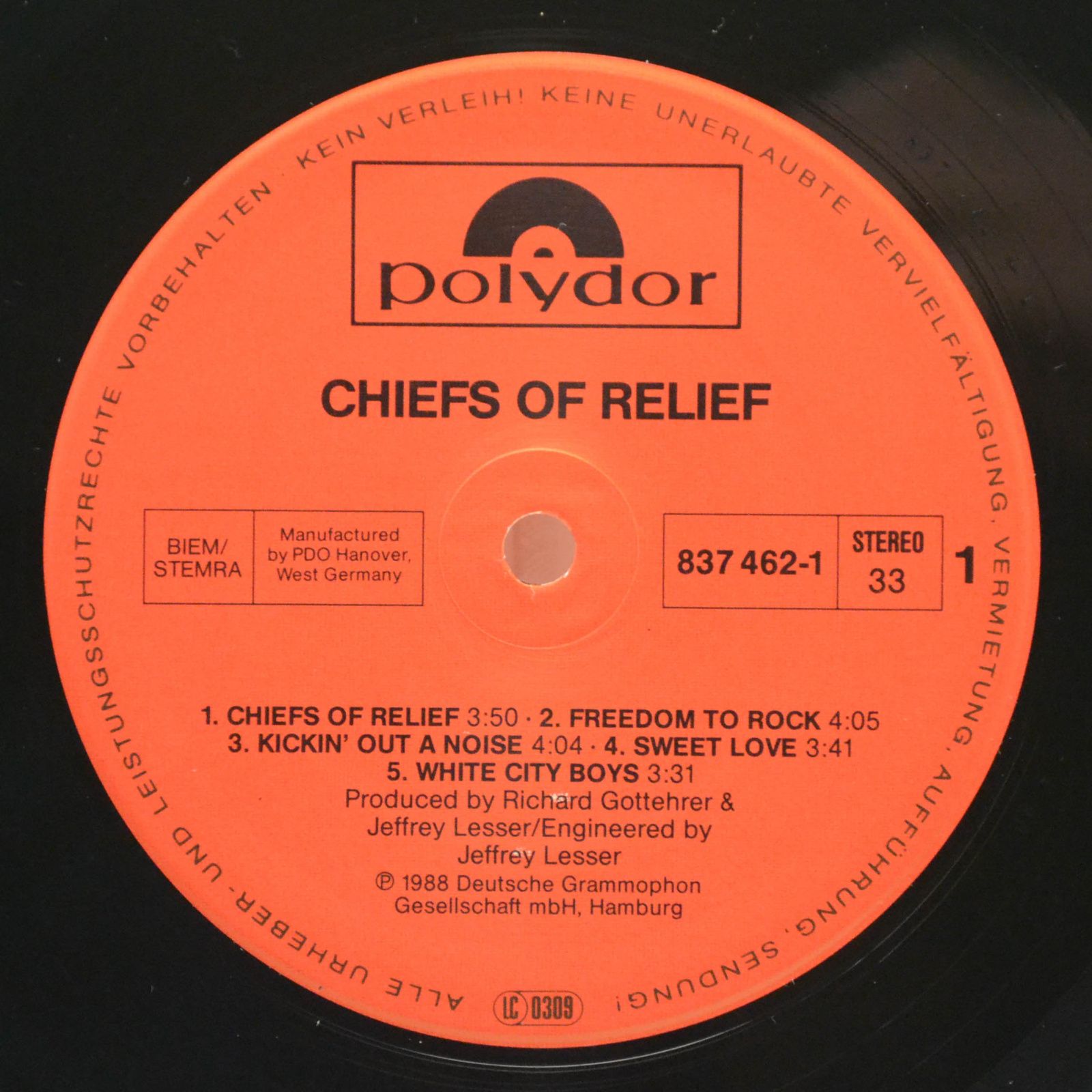 Chiefs Of Relief — Chiefs Of Relief, 1988
