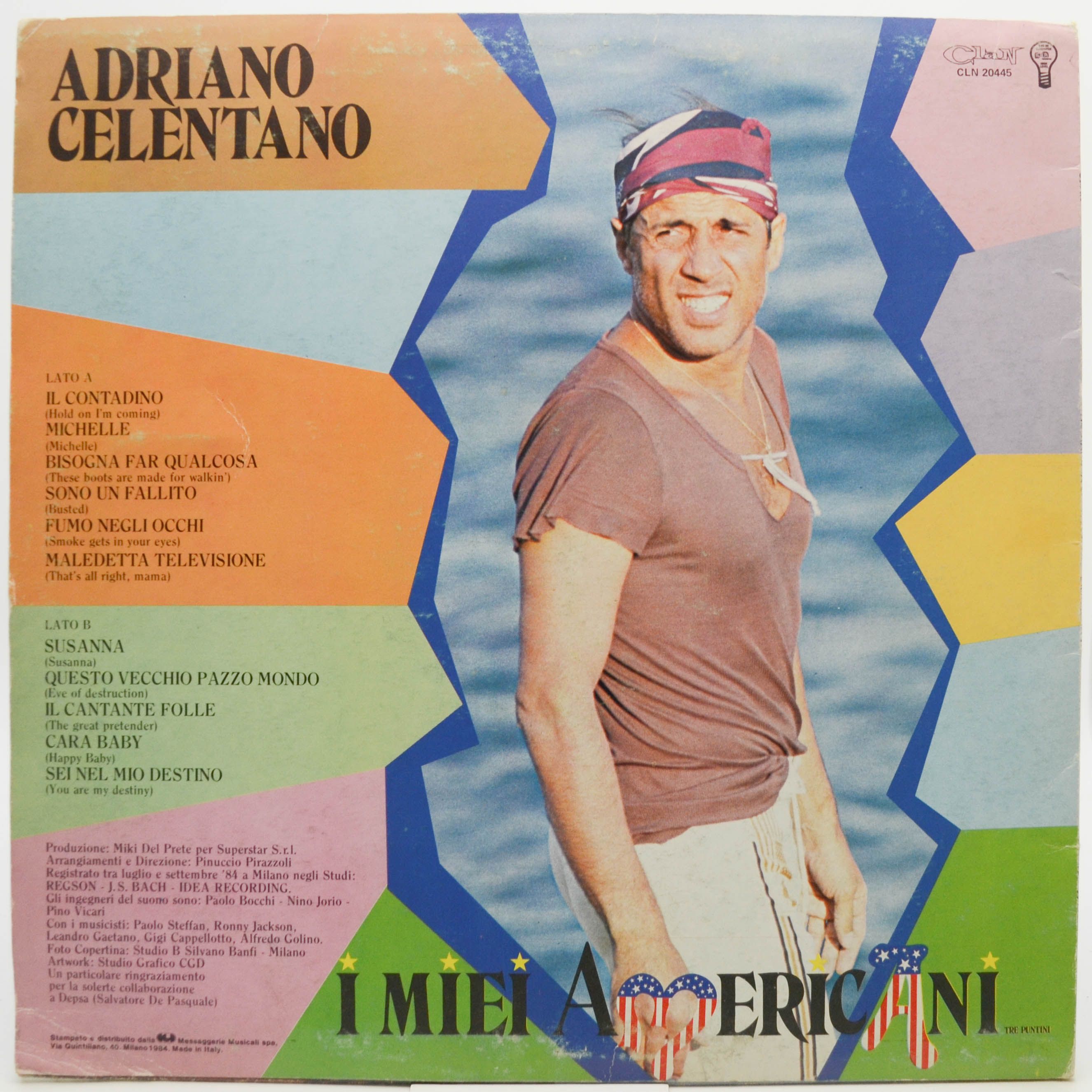 Виниловая пластинка Adriano Celentano — I Miei Americani (Tre Puntini) (1-st, Italy, Clan), 1984