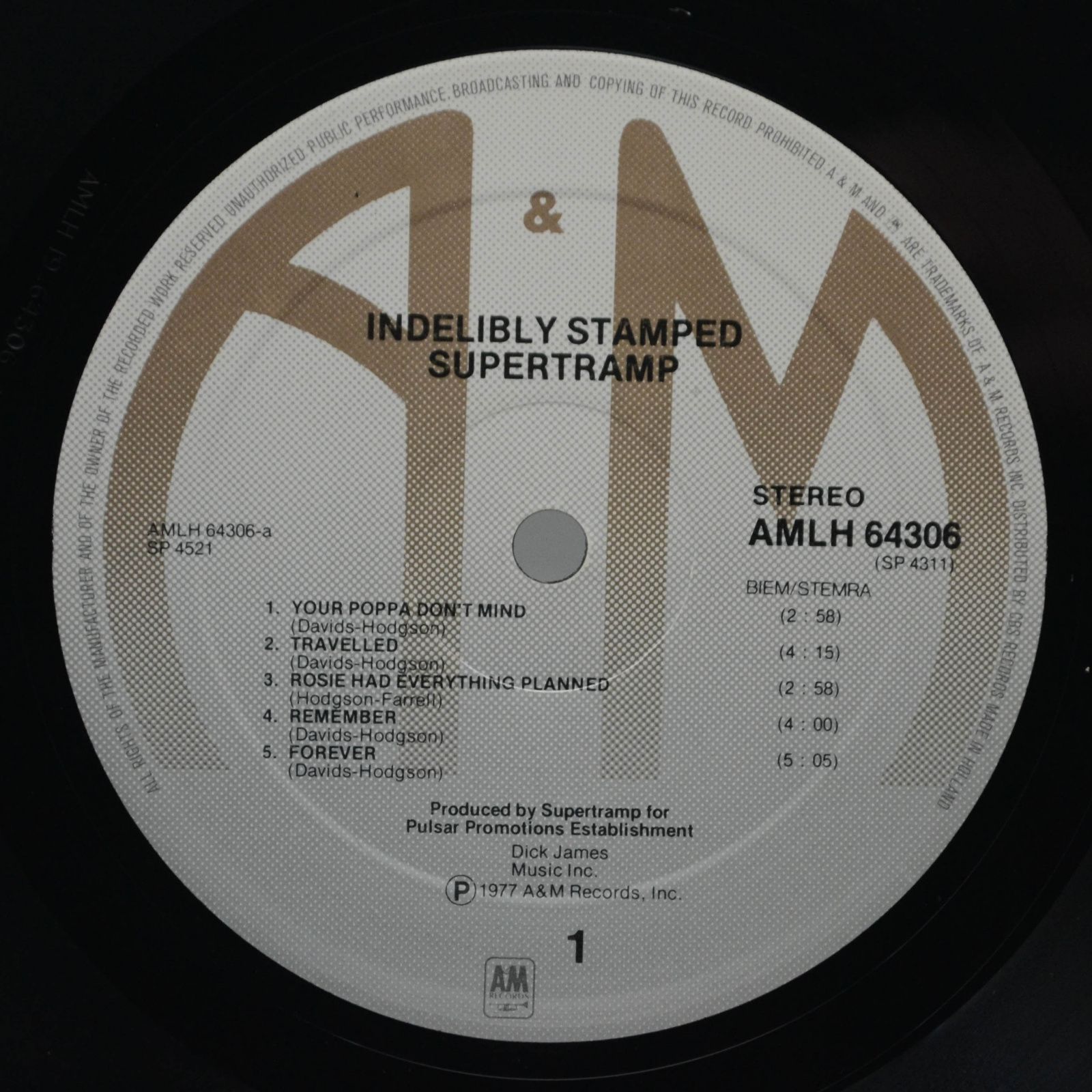 Supertramp — Indelibly Stamped, 1971