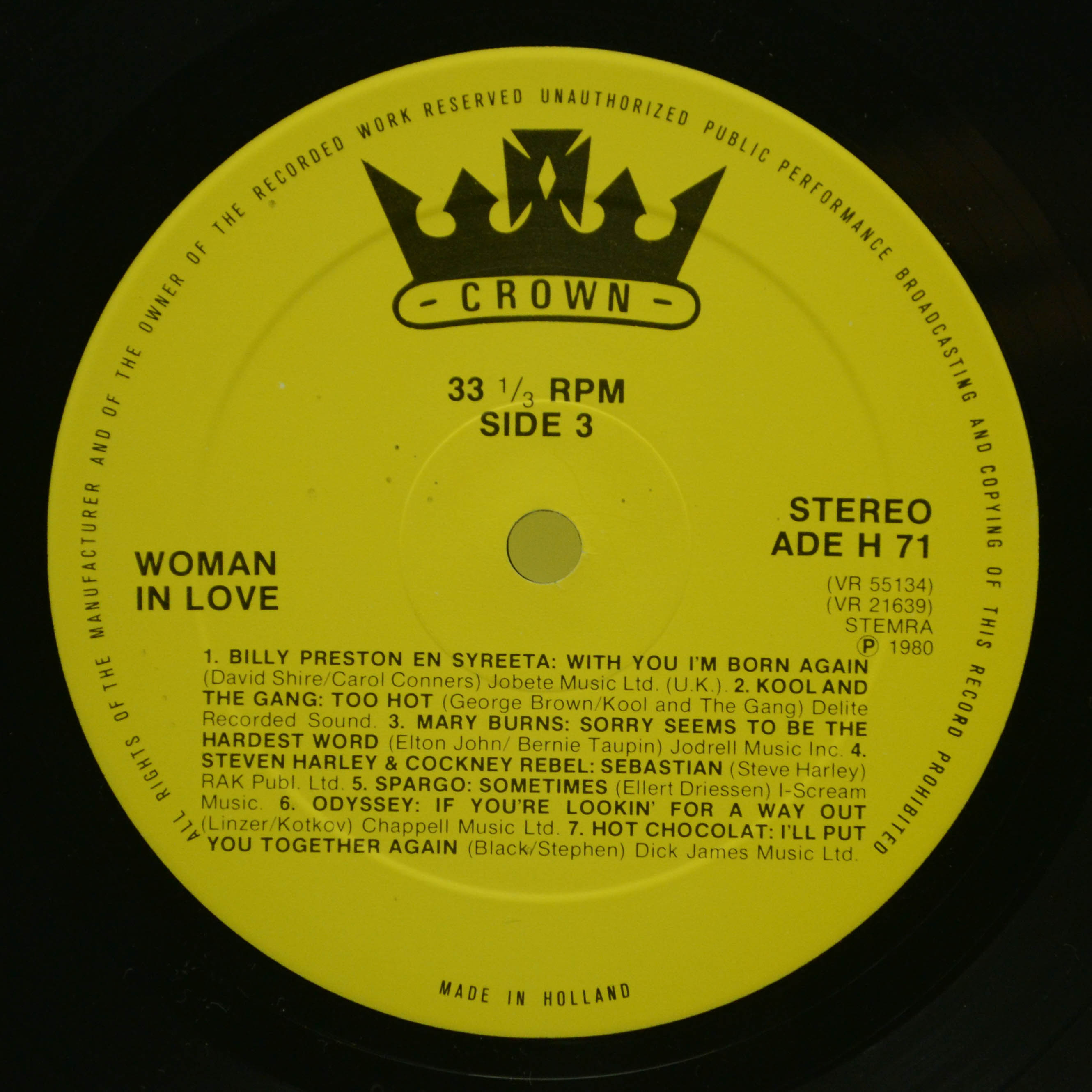 Various — Woman In Love (2LP), 1980