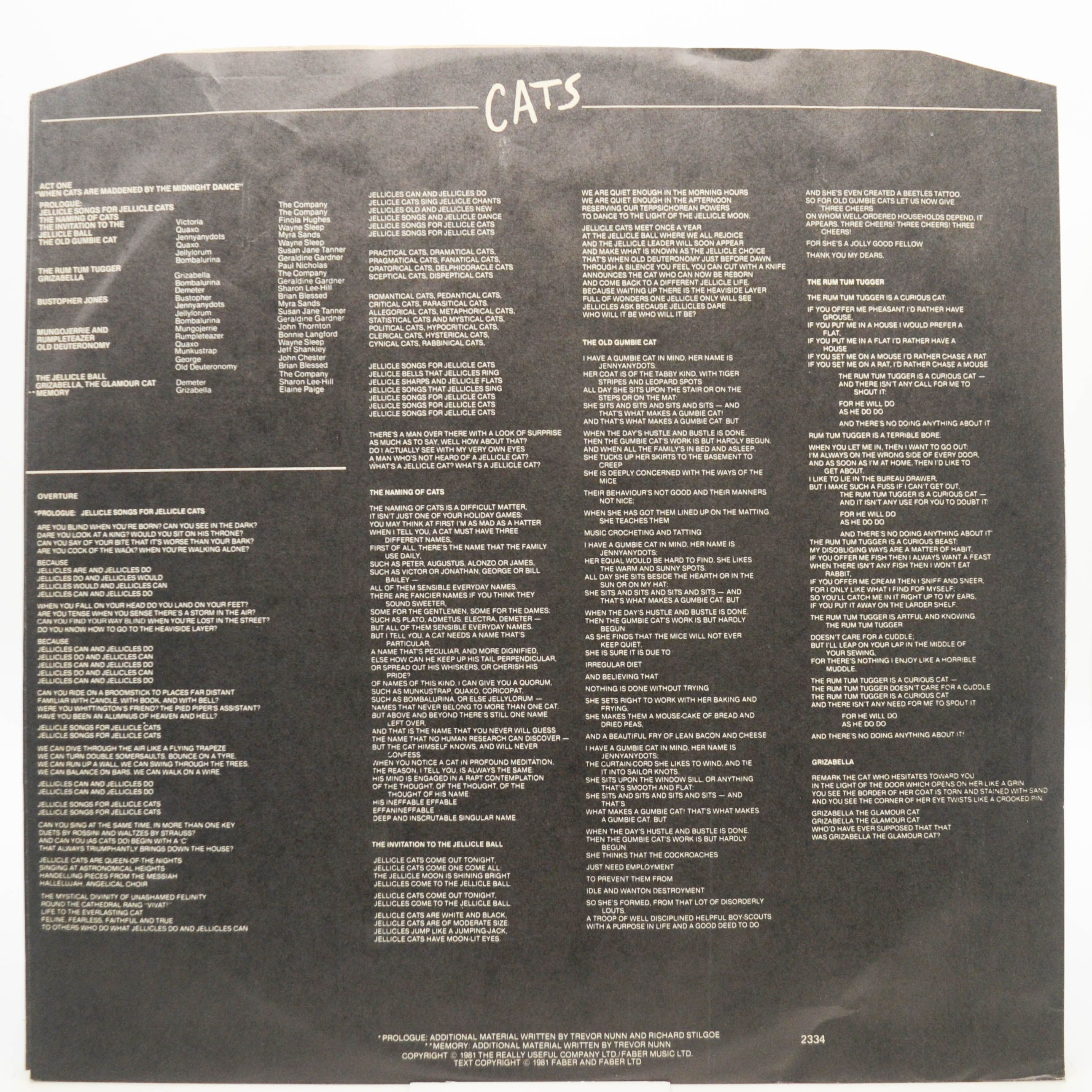 Andrew Lloyd Webber — Cats (2LP), 1981