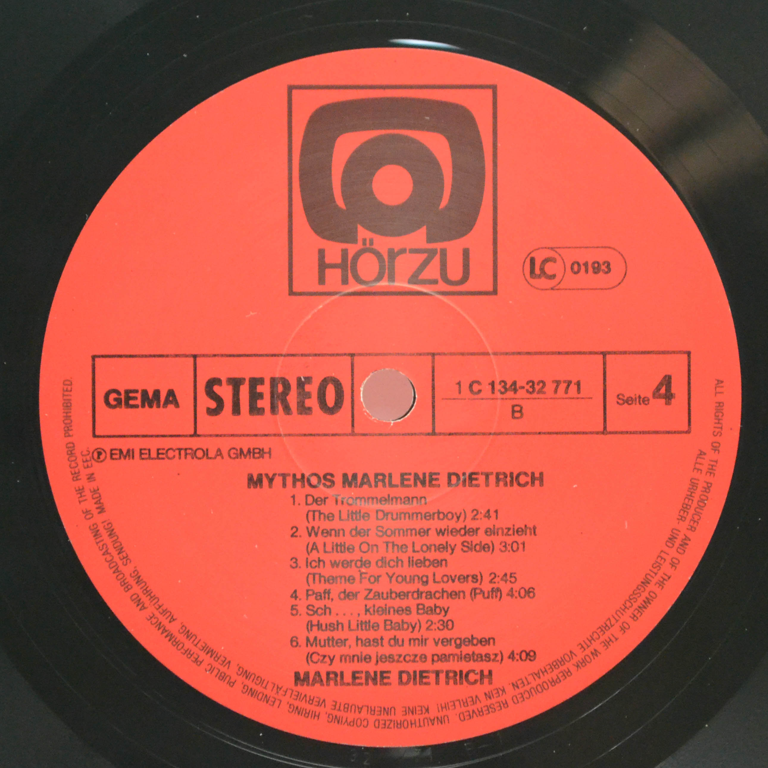 Marlene Dietrich — Mythos Marlene Dietrich (2LP), 1978