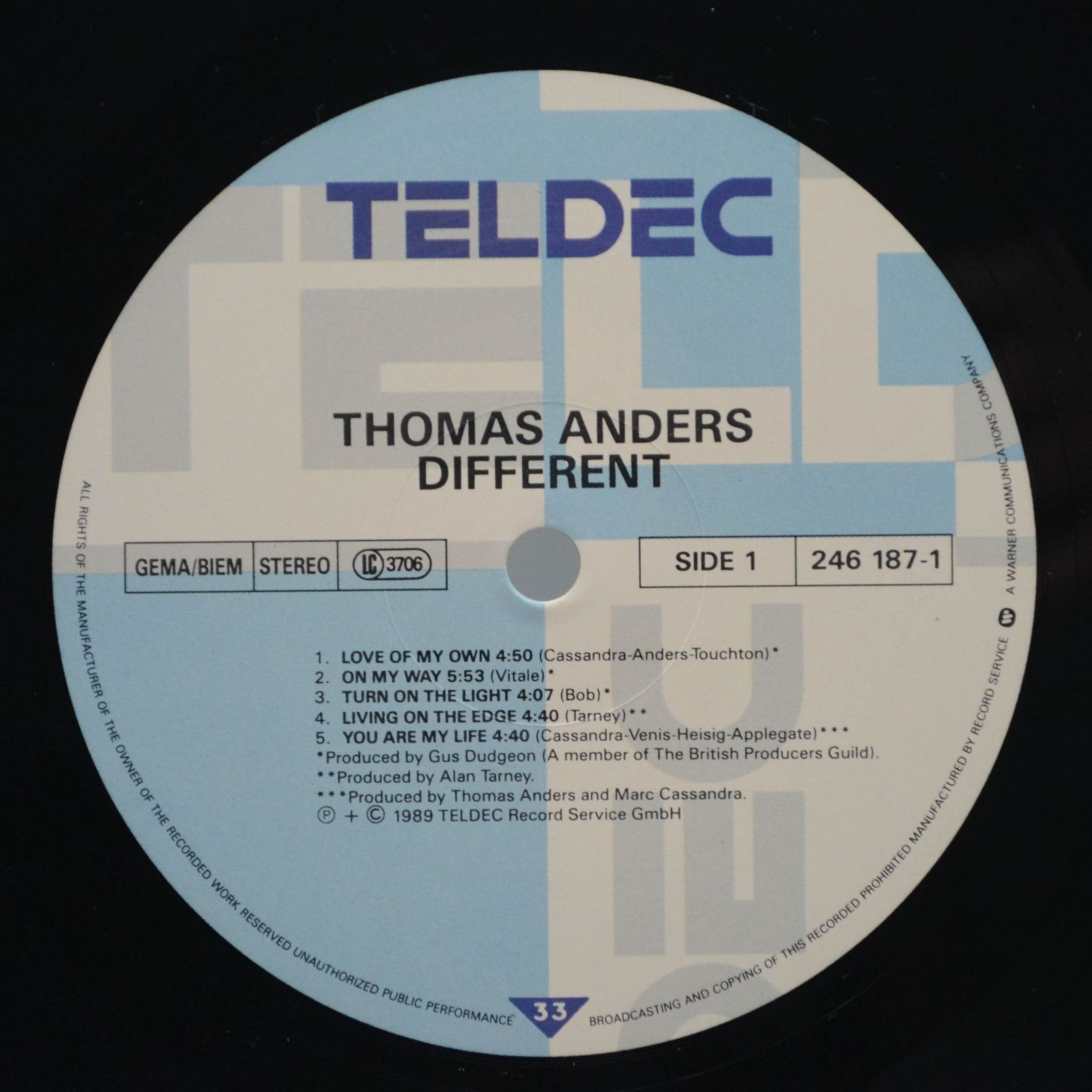 Thomas Anders — Different, 1989