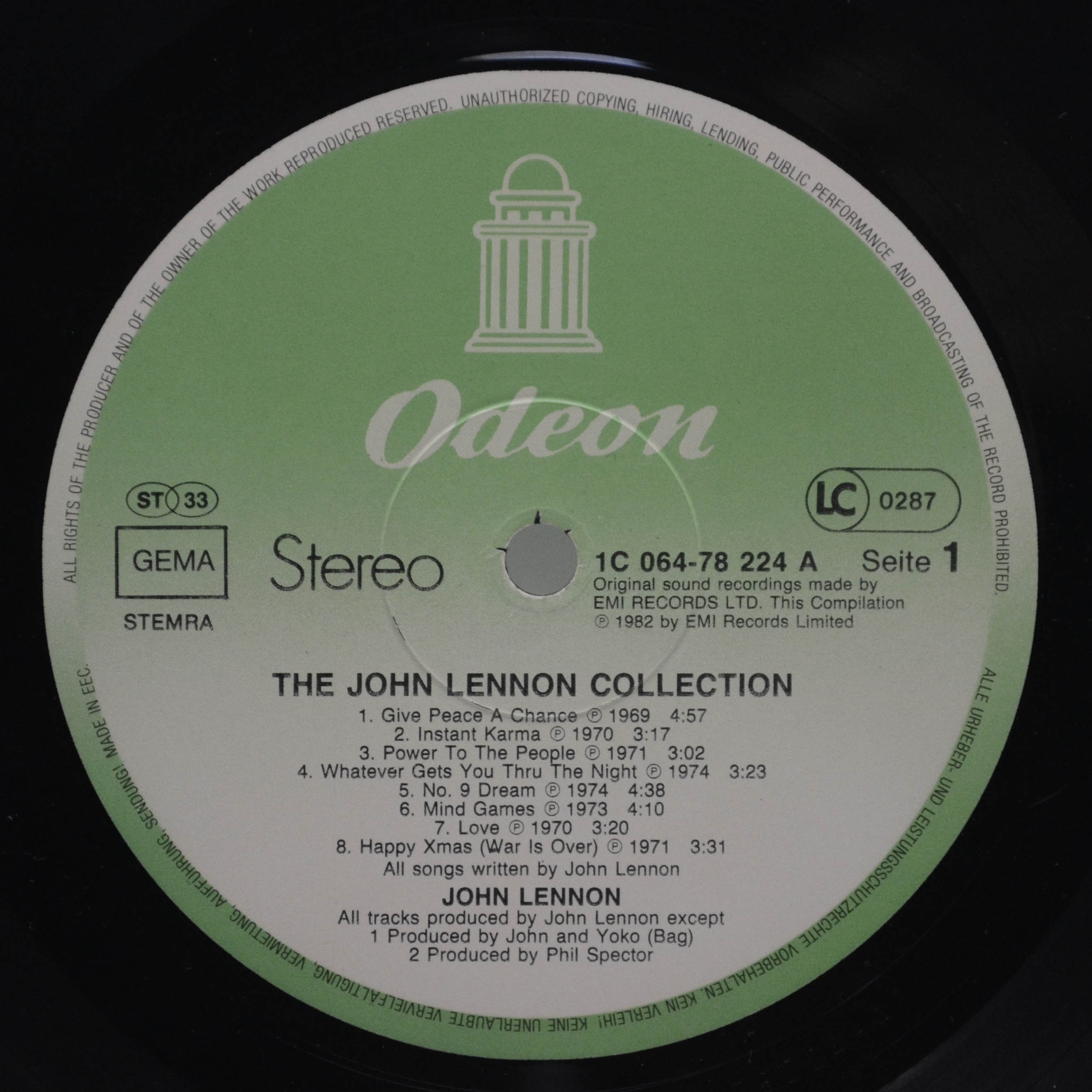 Виниловая пластинка John Lennon — The John Lennon Collection, 1982