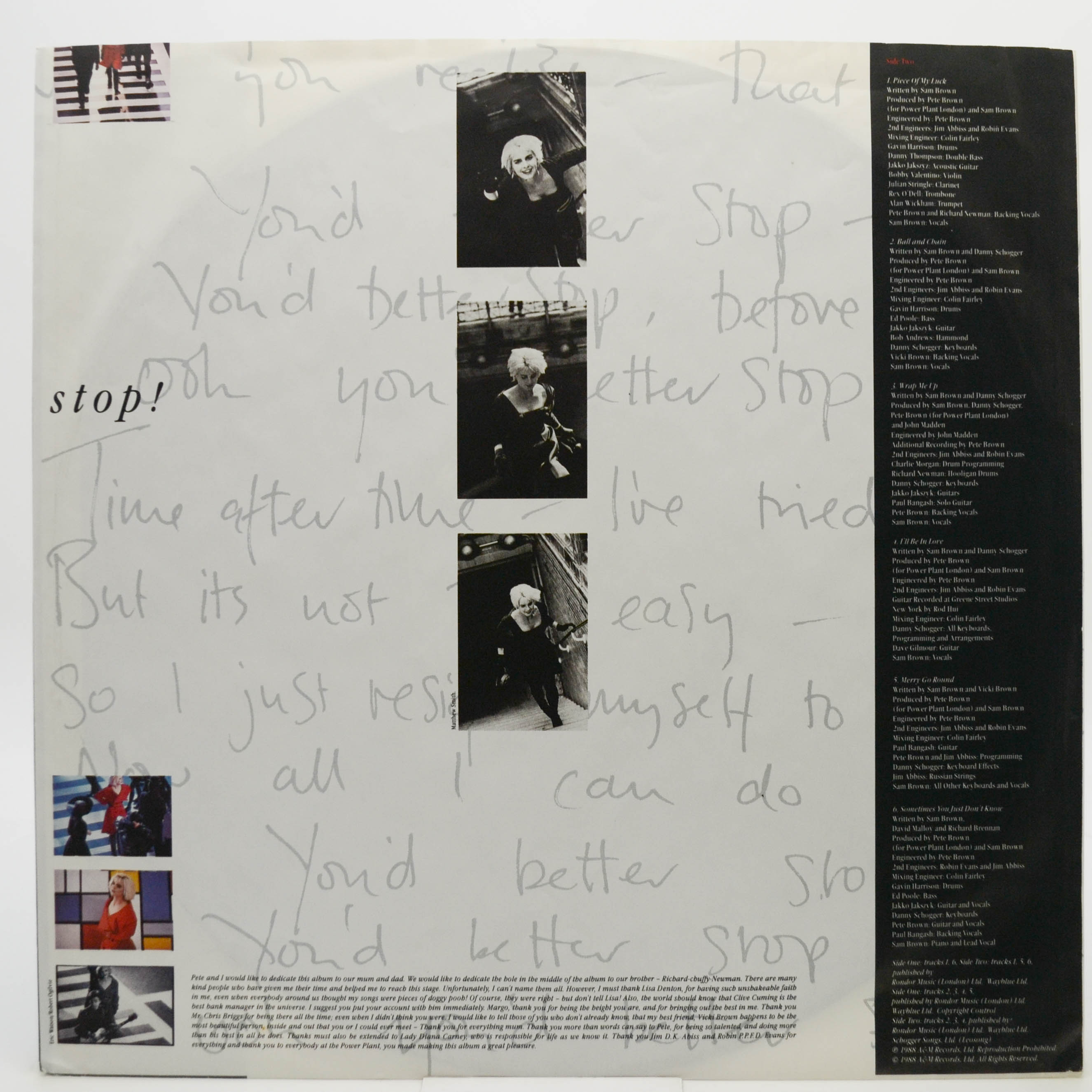 Sam Brown — Stop!, 1988