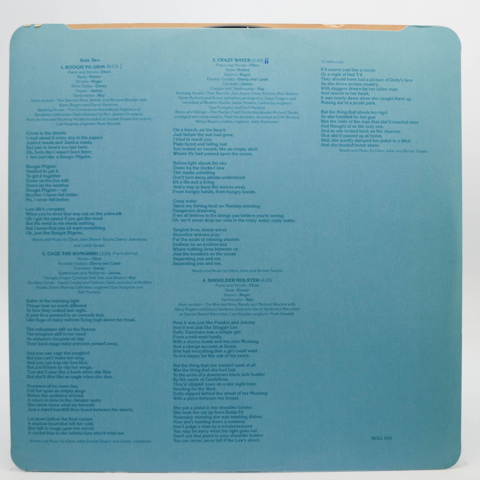 Elton John — Blue Moves (2LP, 1-st, UK), 1976