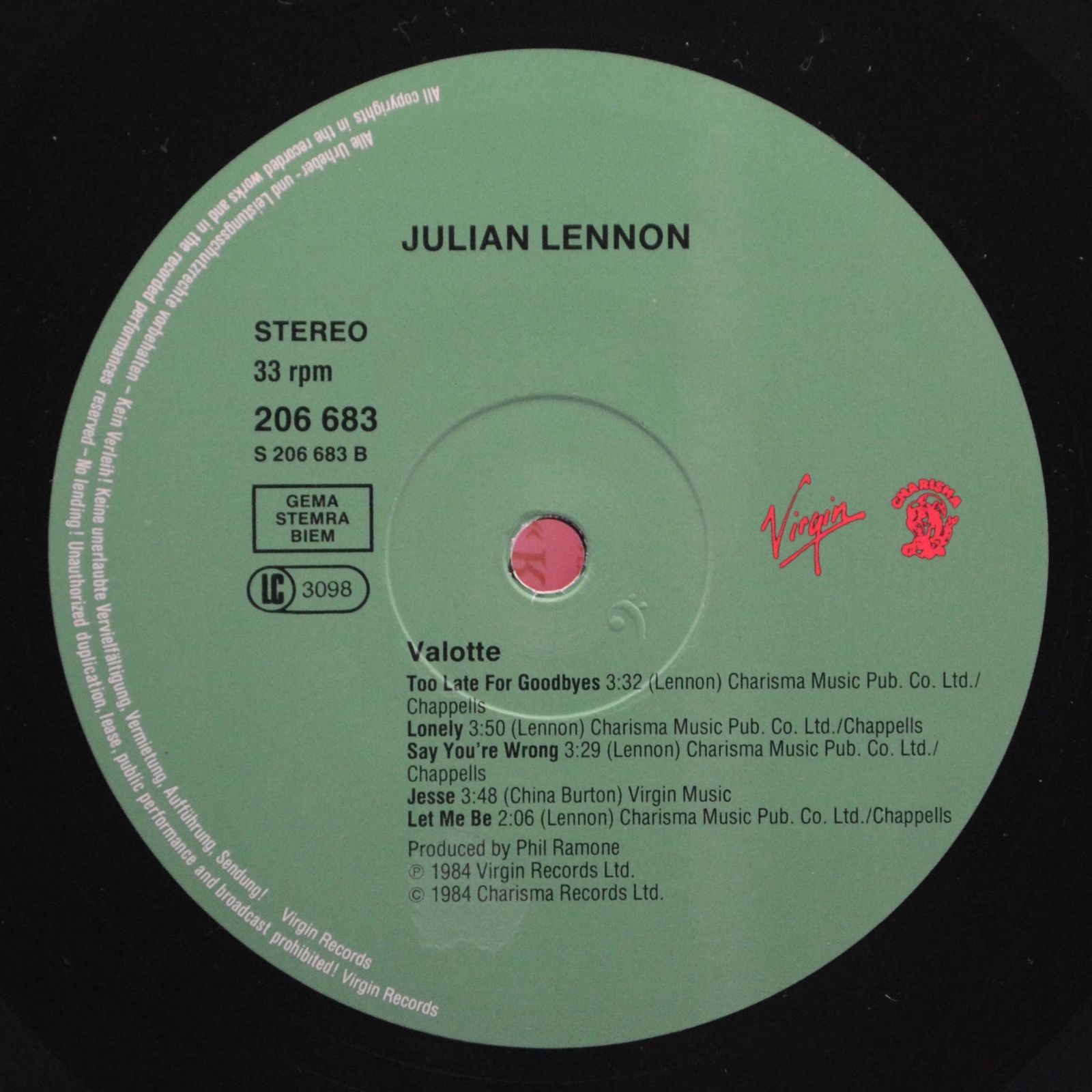 Julian Lennon — Valotte, 1984