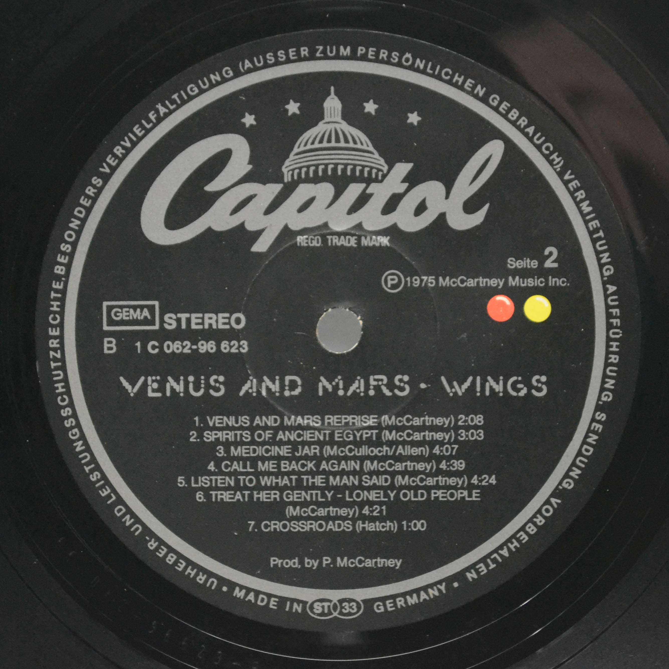 Виниловая пластинка Wings — Venus And Mars (2 stickers), 1975