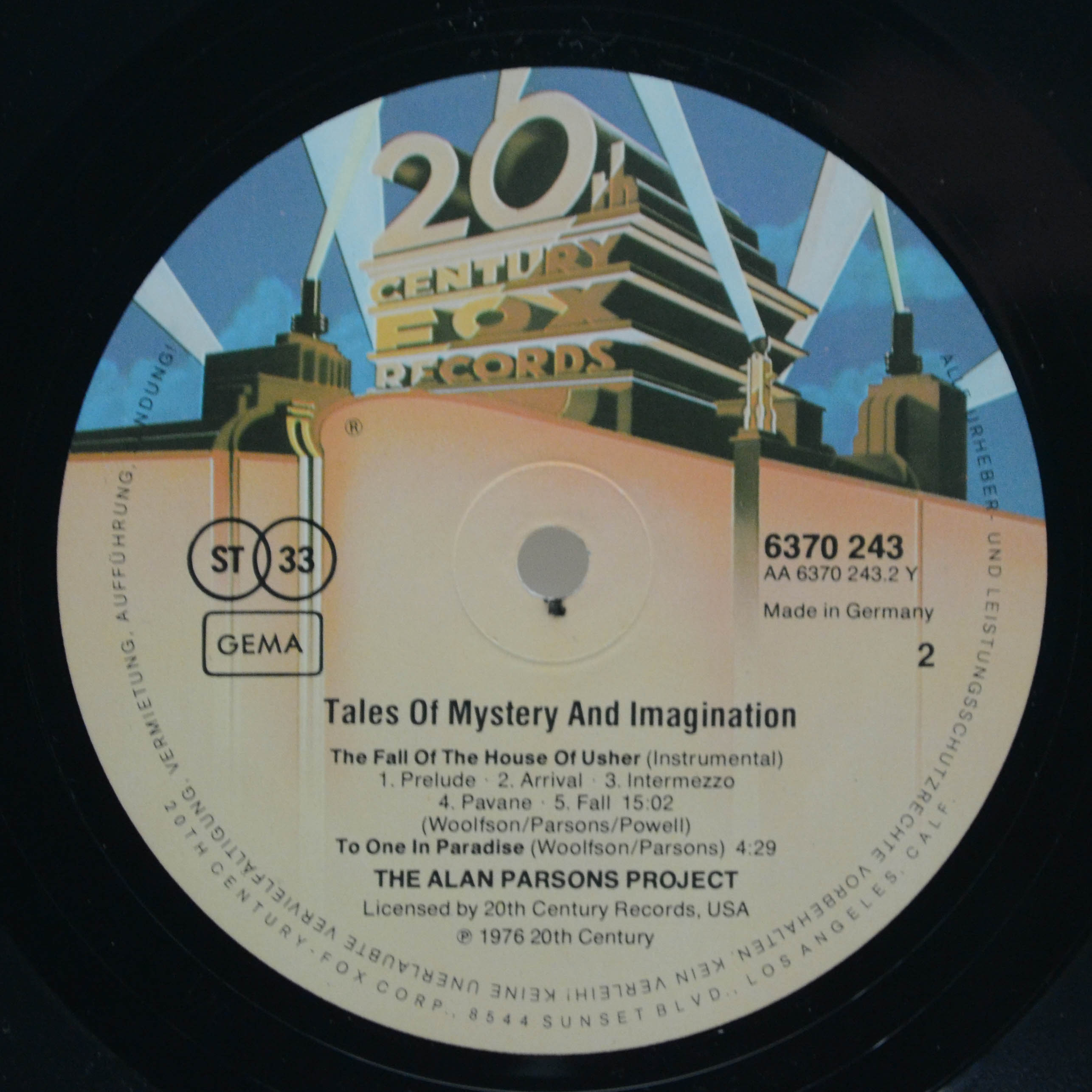 Alan Parsons Project — Tales Of Mystery And Imagination, 1976