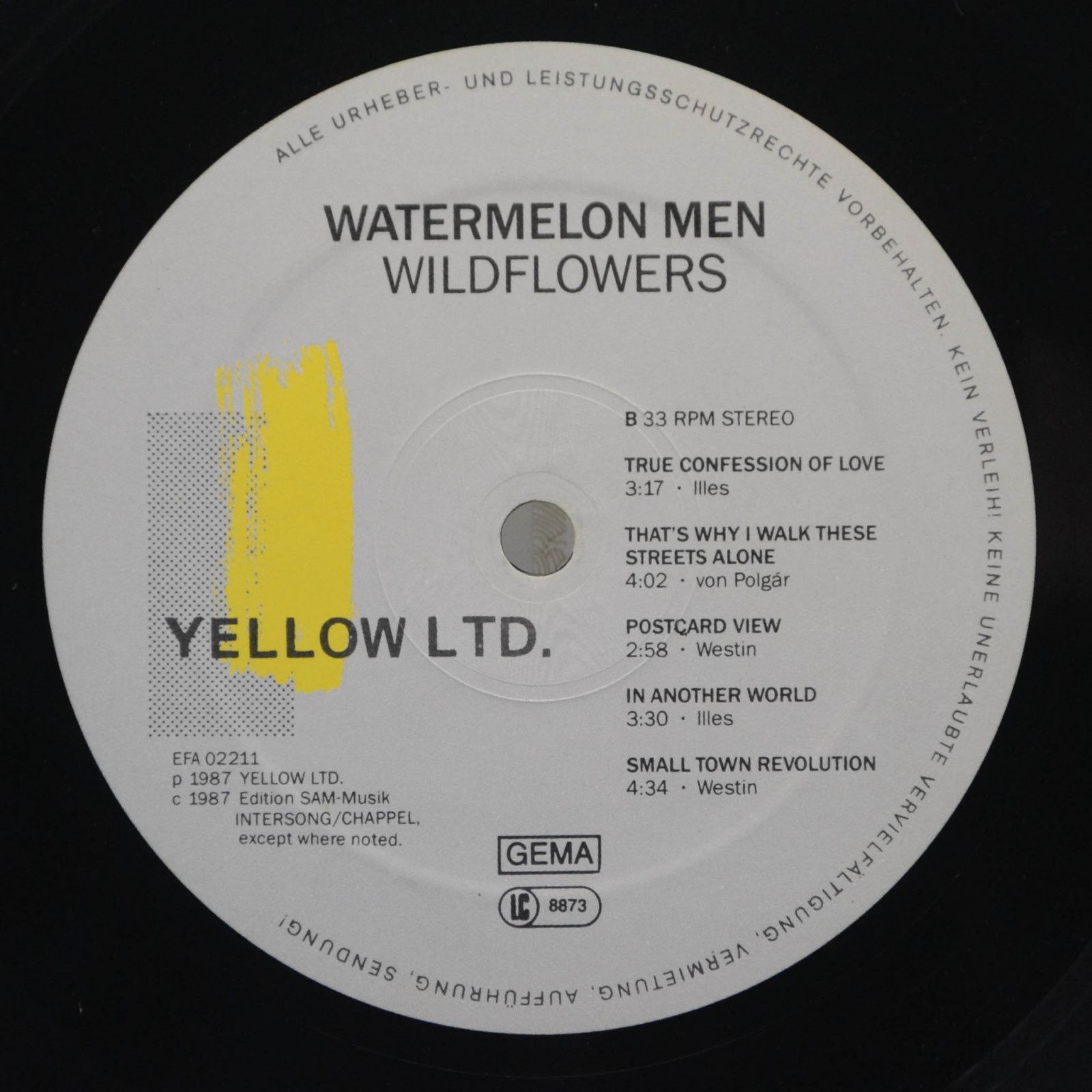 Watermelon Men ‎ — Wildflowers, 1987