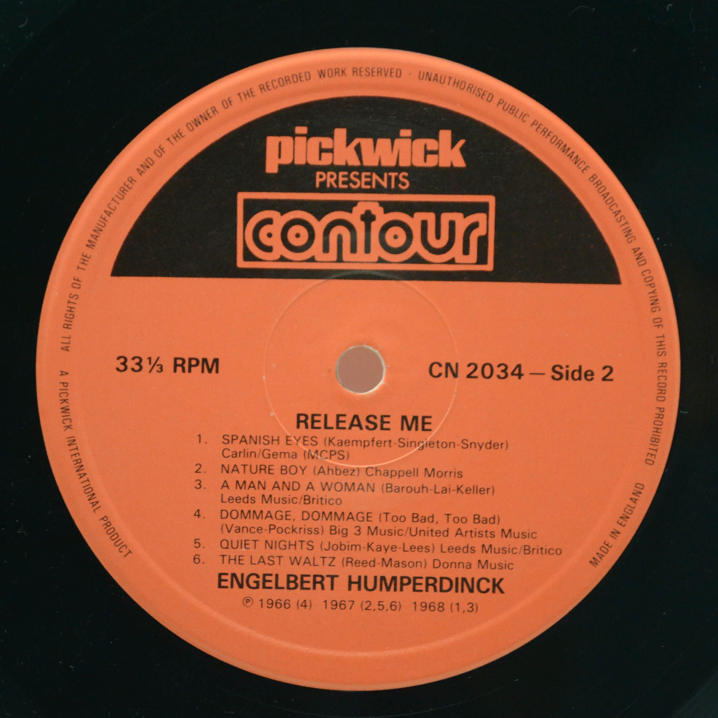 Engelbert — Release Me (UK), 1981