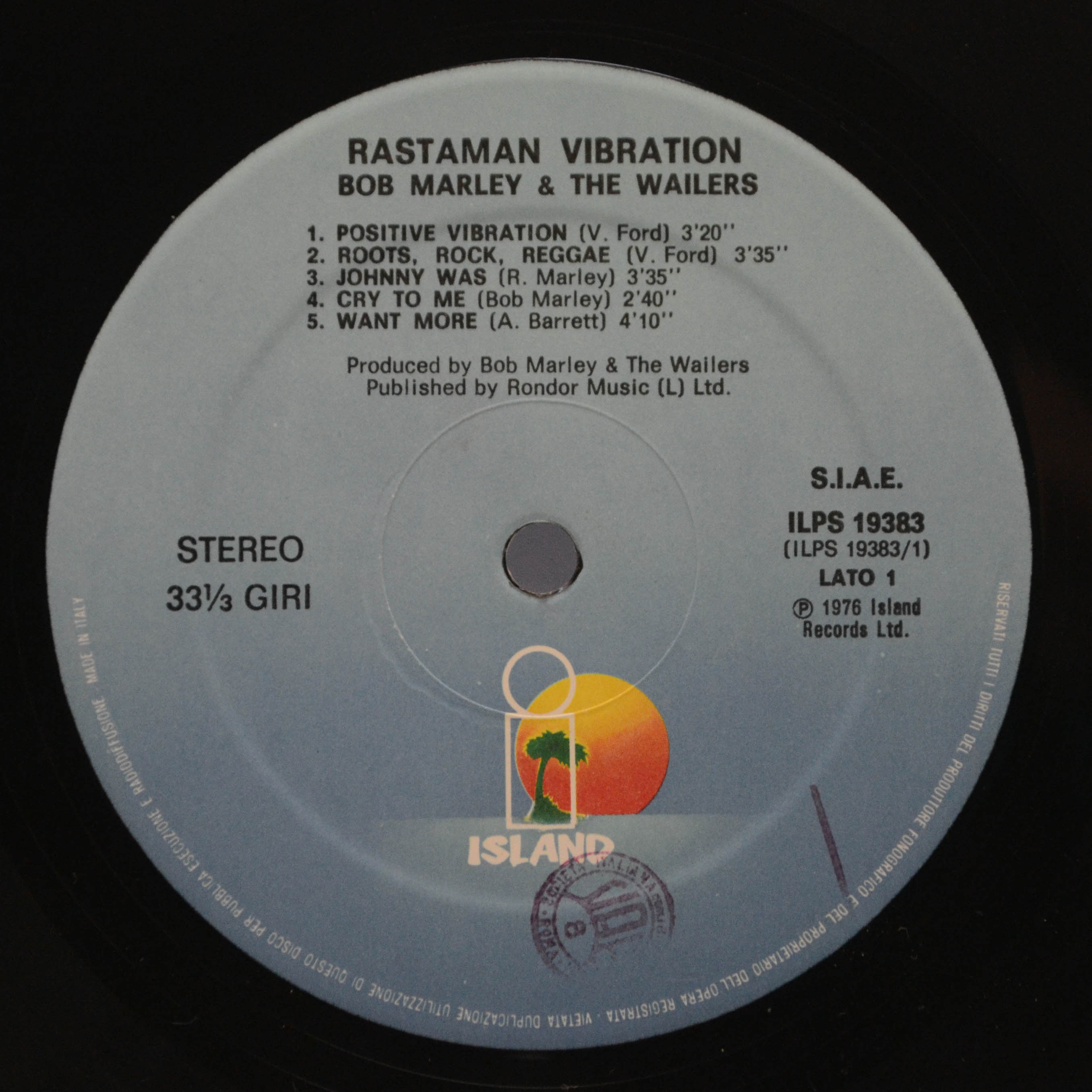 Виниловая пластинка Bob Marley & The Wailers — Rastaman Vibration, 1976