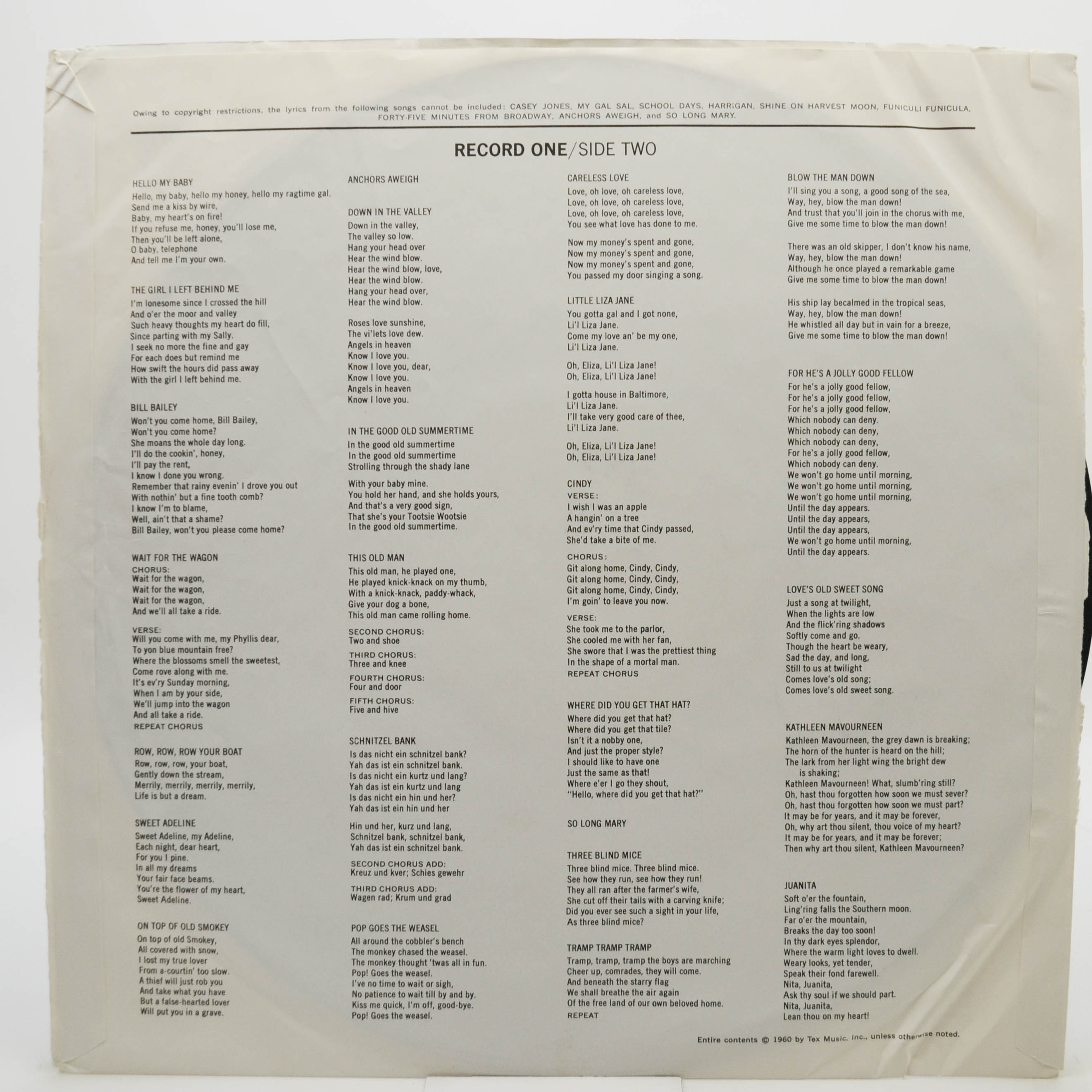 Виниловая пластинка Bing Crosby And His Friends — Join Bing In A Gang Sing Along (1-st, USA), 1961
