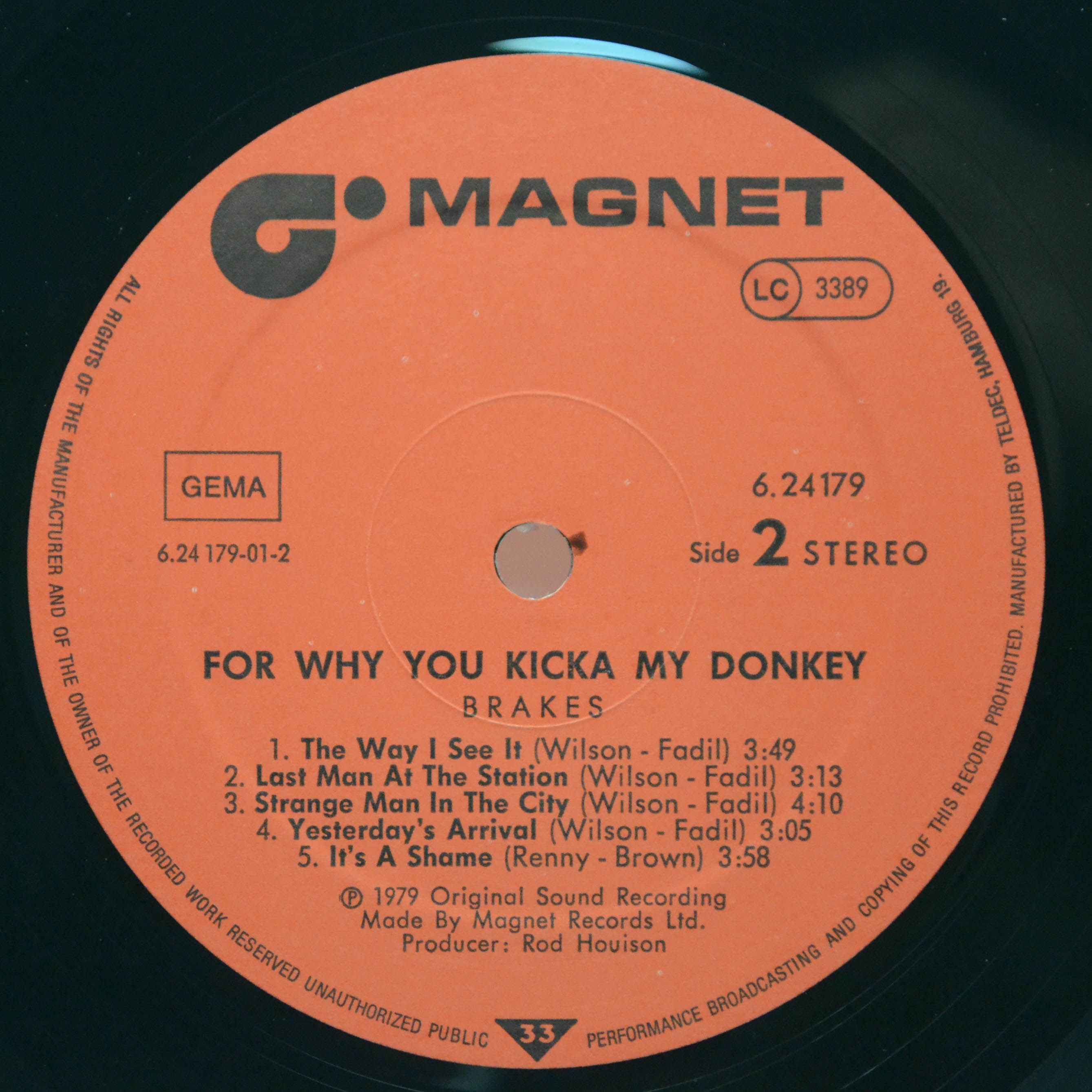 Виниловая пластинка Brakes — For Why You Kicka My Donkey?, 1979