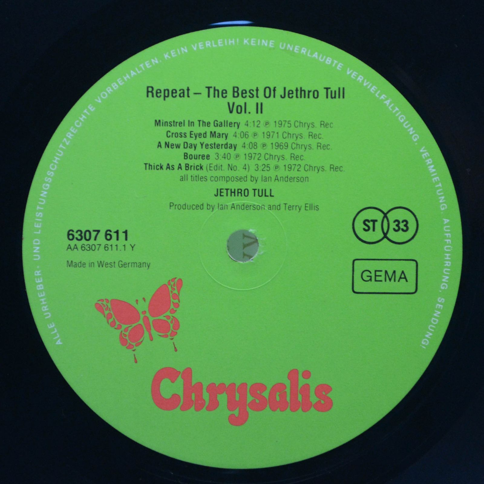 Jethro Tull — Repeat • The Best Of Jethro Tull • Vol. II • Repeat, 1977