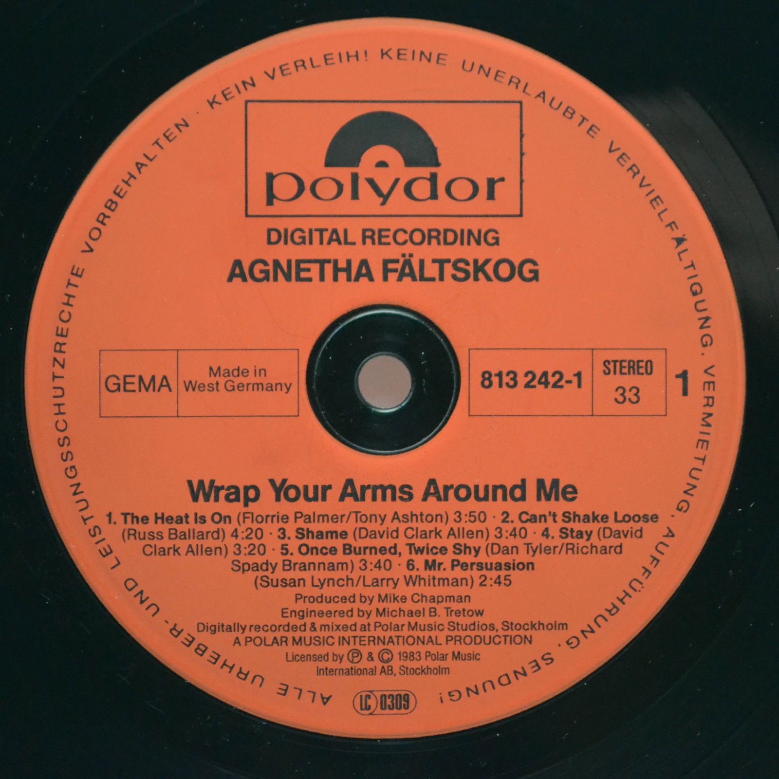 Agnetha Fältskog — Wrap Your Arms Around Me, 1983