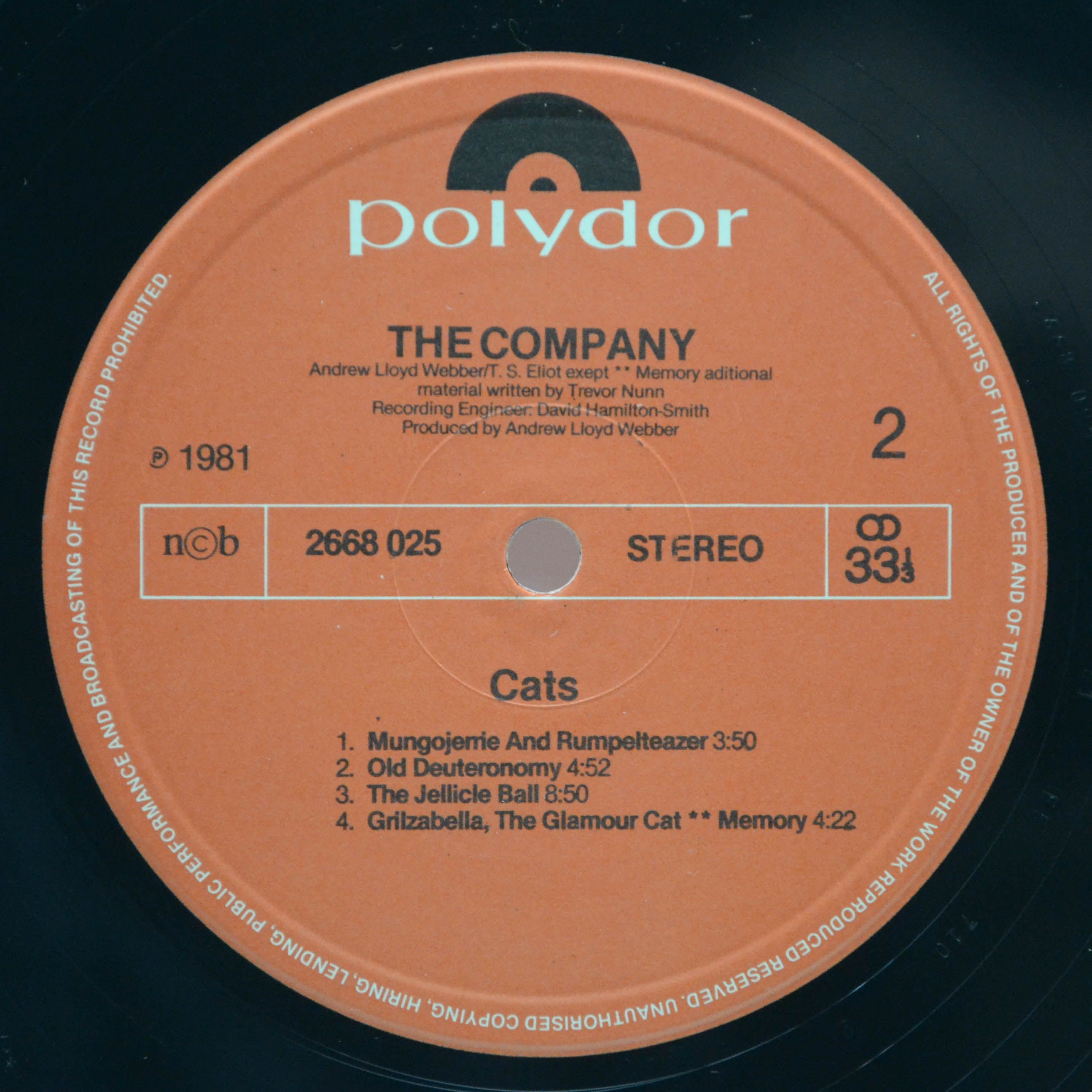 Andrew Lloyd Webber — Cats (2LP), 1981