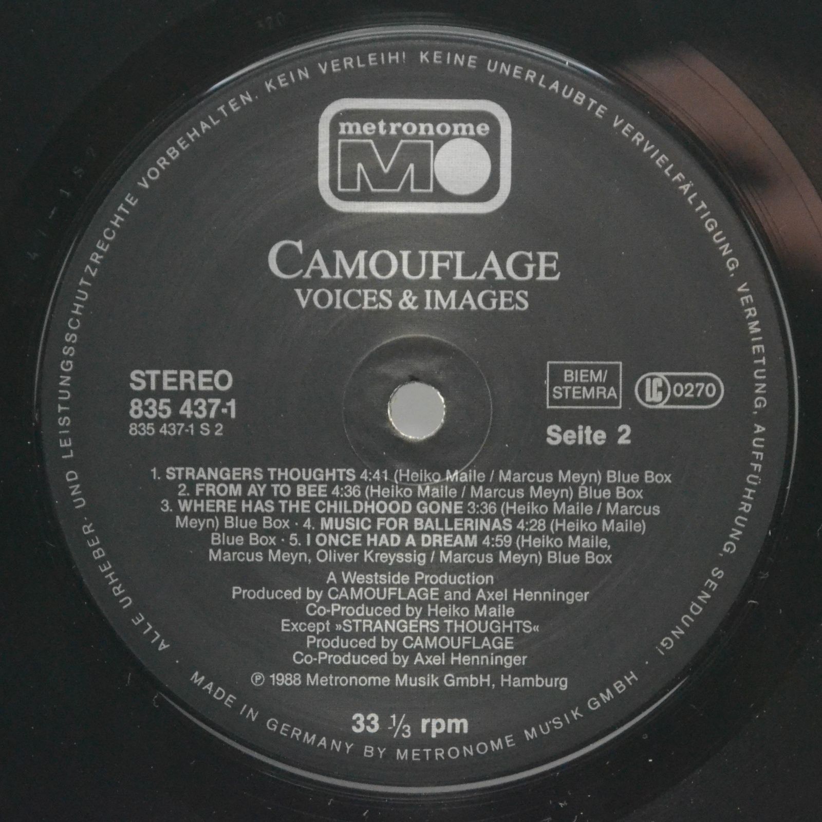 Camouflage — Voices & Images, 1988