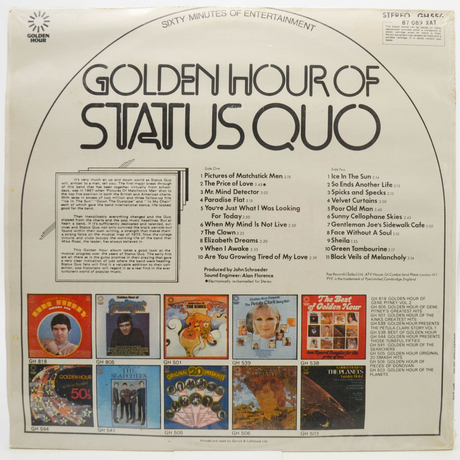 Status Quo — Golden Hour Of Status Quo (UK), 1973