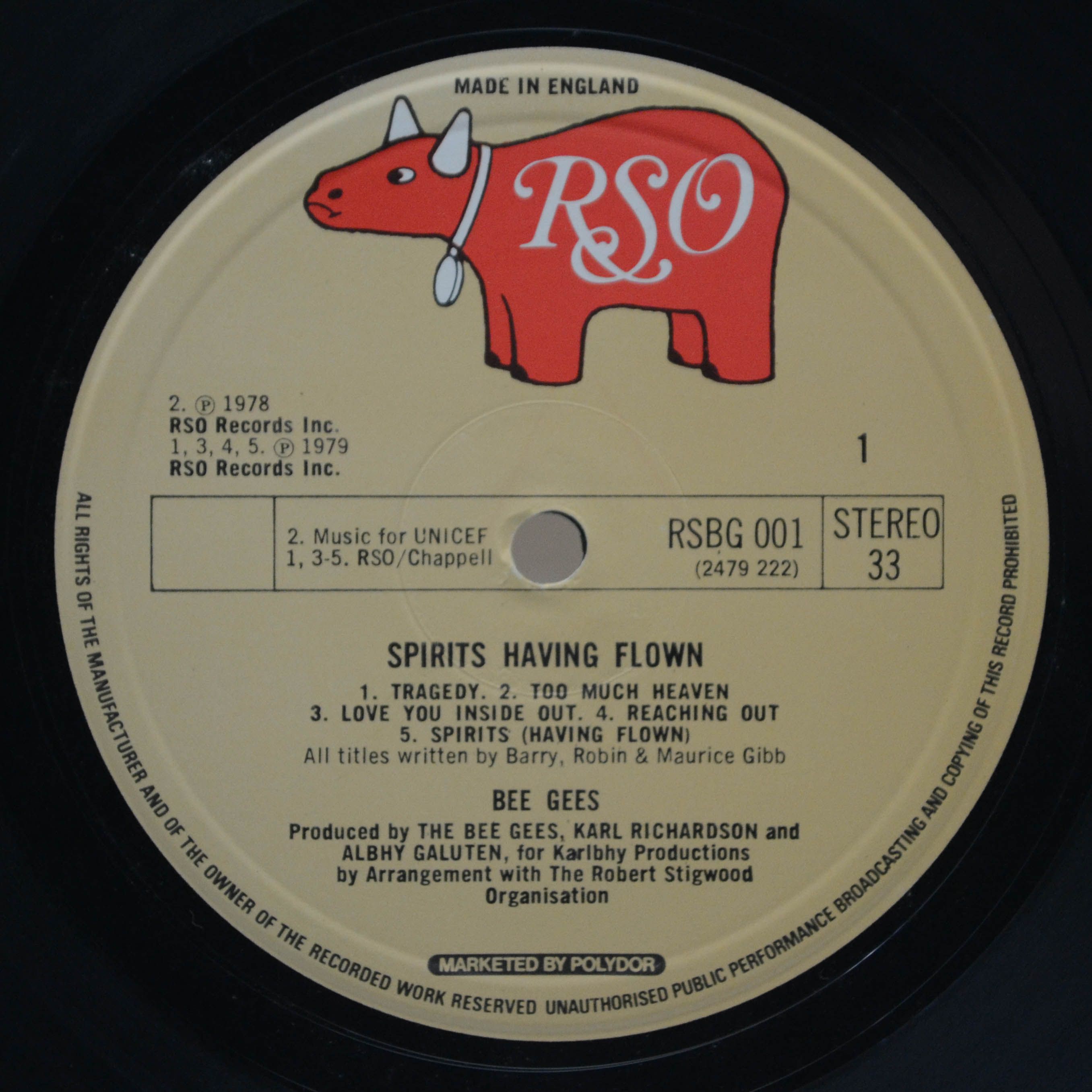 Bee Gees — Spirits Having Flown (1-st, UK), 1979